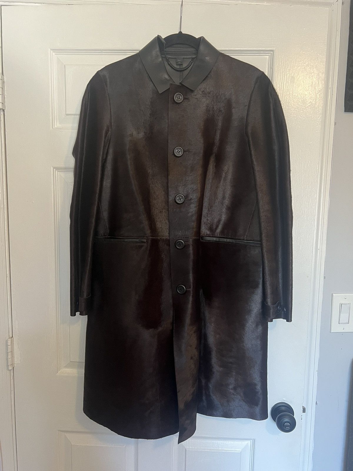 Burberry Calfskin Leather Jacket