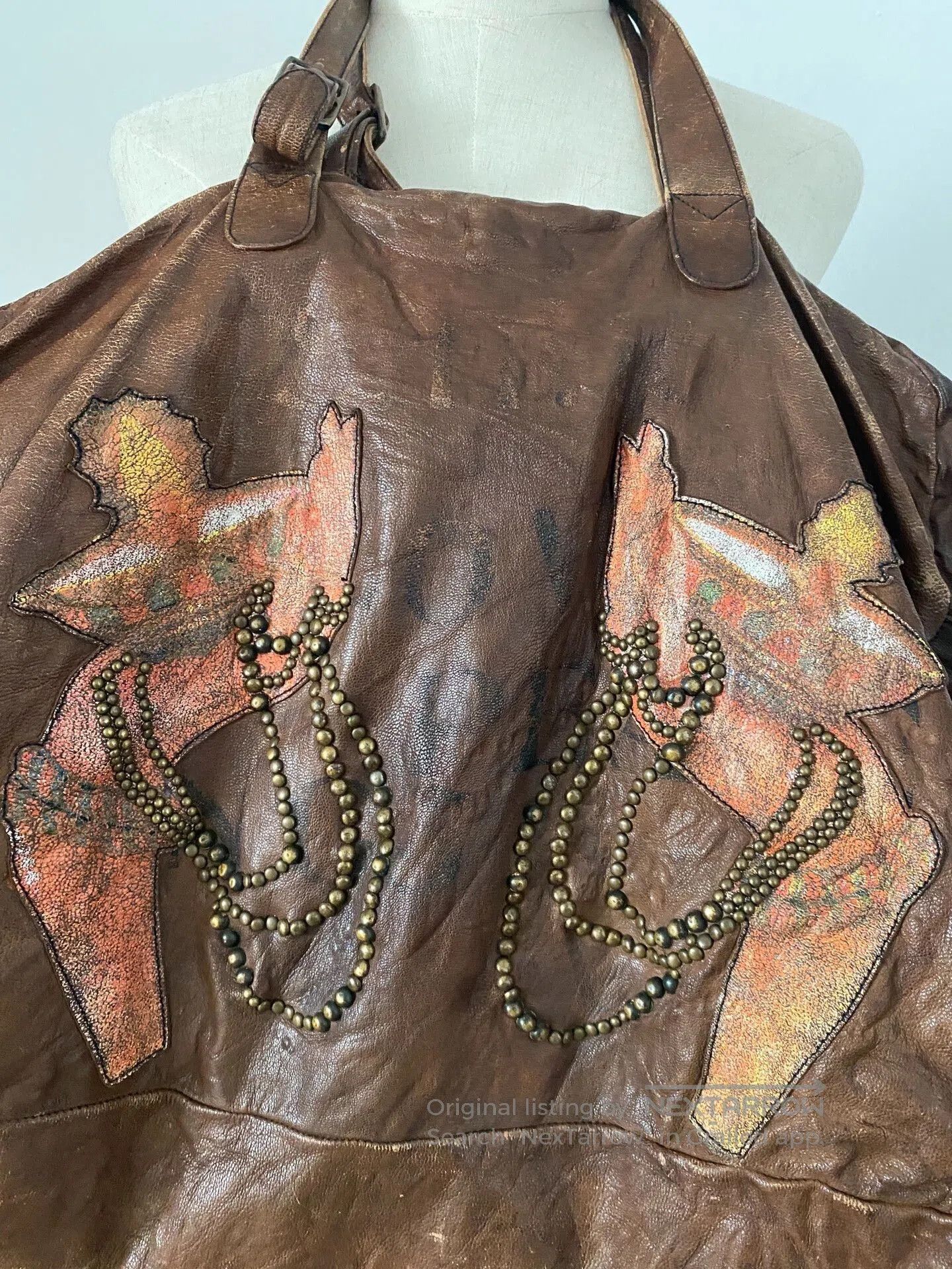 Share Spirit Homme Ethnic Style Tote Boston Bag with Rivets. Size ONE SIZE - 2 Thumbnail