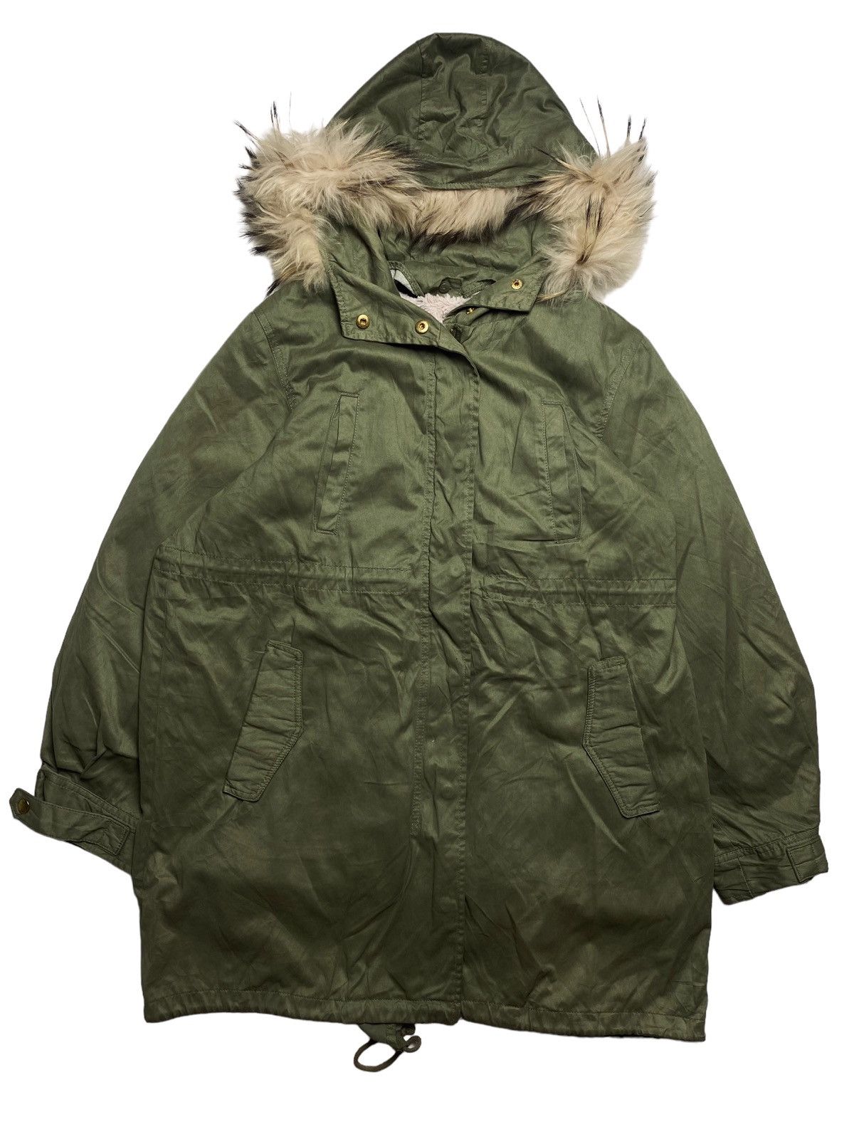 Japanese Brand 2000s Index - Fur Raccoon Hoodie Cargo Jacket Size US L / EU 52-54 / 3 - 8 Thumbnail