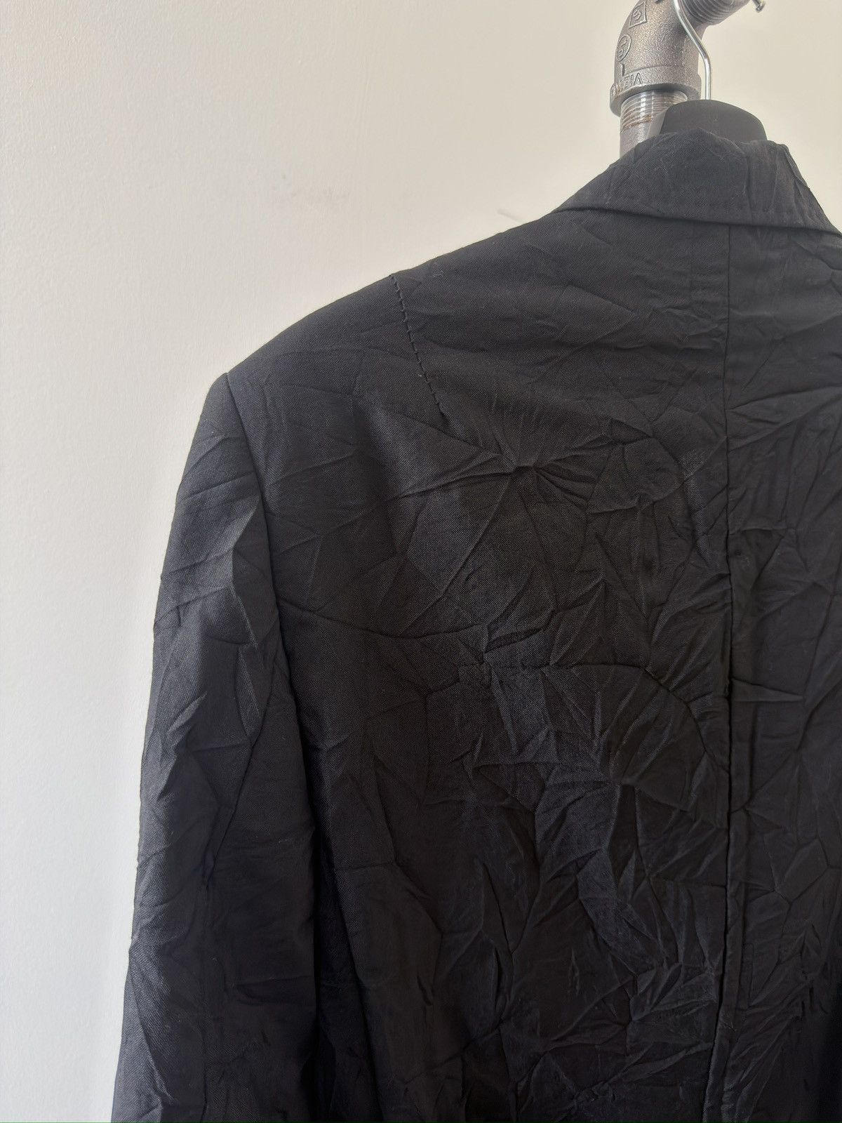 Ann Demeulemeester SS18 Double-Breasted Permanently Wrinkled Blazer Size US S / EU 44-46 / 1 - 3 Thumbnail