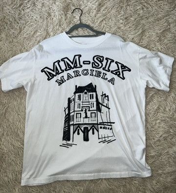 MM6 Maison Margiela MM6 Logo Print Oversized T-Shirt Size US S / EU 44-46 / 1 - 1 Thumbnail