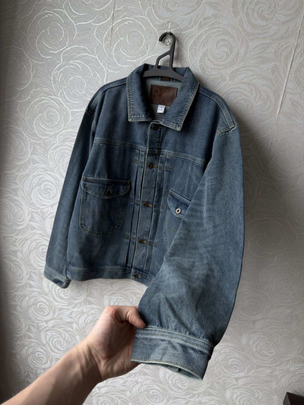 RRL Ralph Lauren Ralph Lauren RRL Double RL Blue Denim Trucker Jacket Cowboy Size US L / EU 52-54 / 3 - 2 Thumbnail