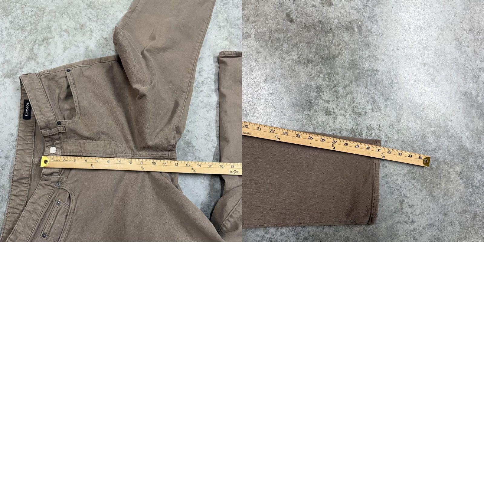 Bonobos Bonobos Jeans Mens 33x31 Brown Athletic Fit Straight Leg Stretch Denim Pants Size US 33 - 8 Thumbnail