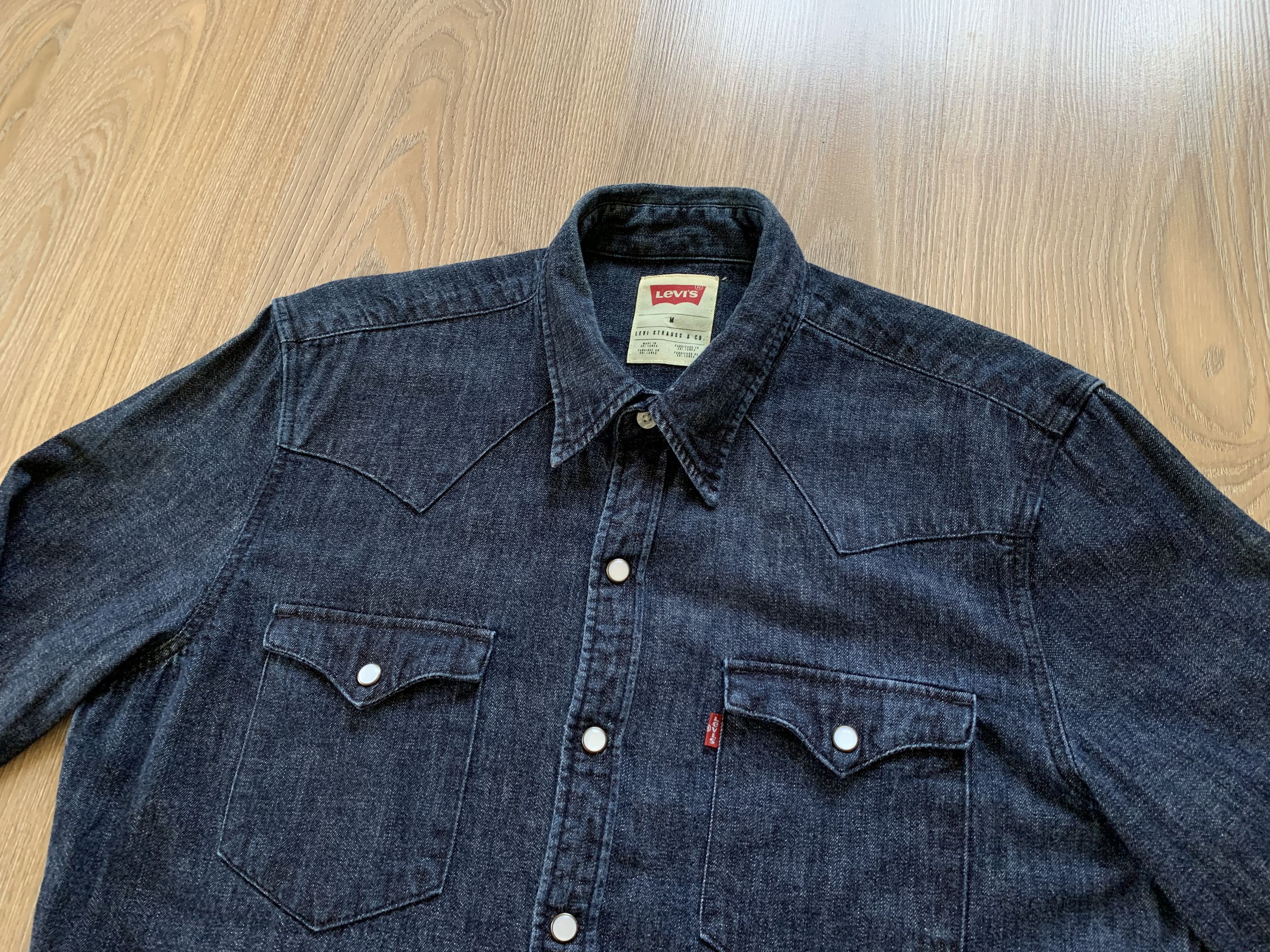 Levi's × Levi's Vintage Clothing × Vintage Levis Mens Denim Button Up Blue Jeans Shirt Size US M / EU 48-50 / 2 - 4 Thumbnail
