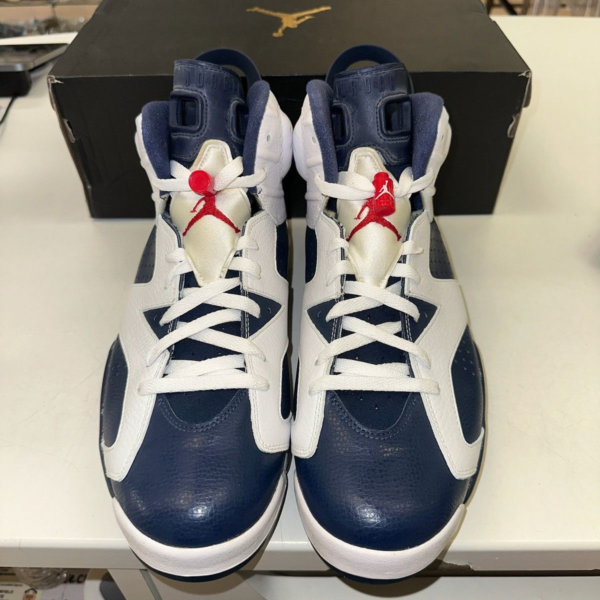 Jordan Brand × Nike Size 13 - Jordan 6 Retro Olympic 2012 VI 384664-130 Size US 13 / EU 46 - 4 Thumbnail