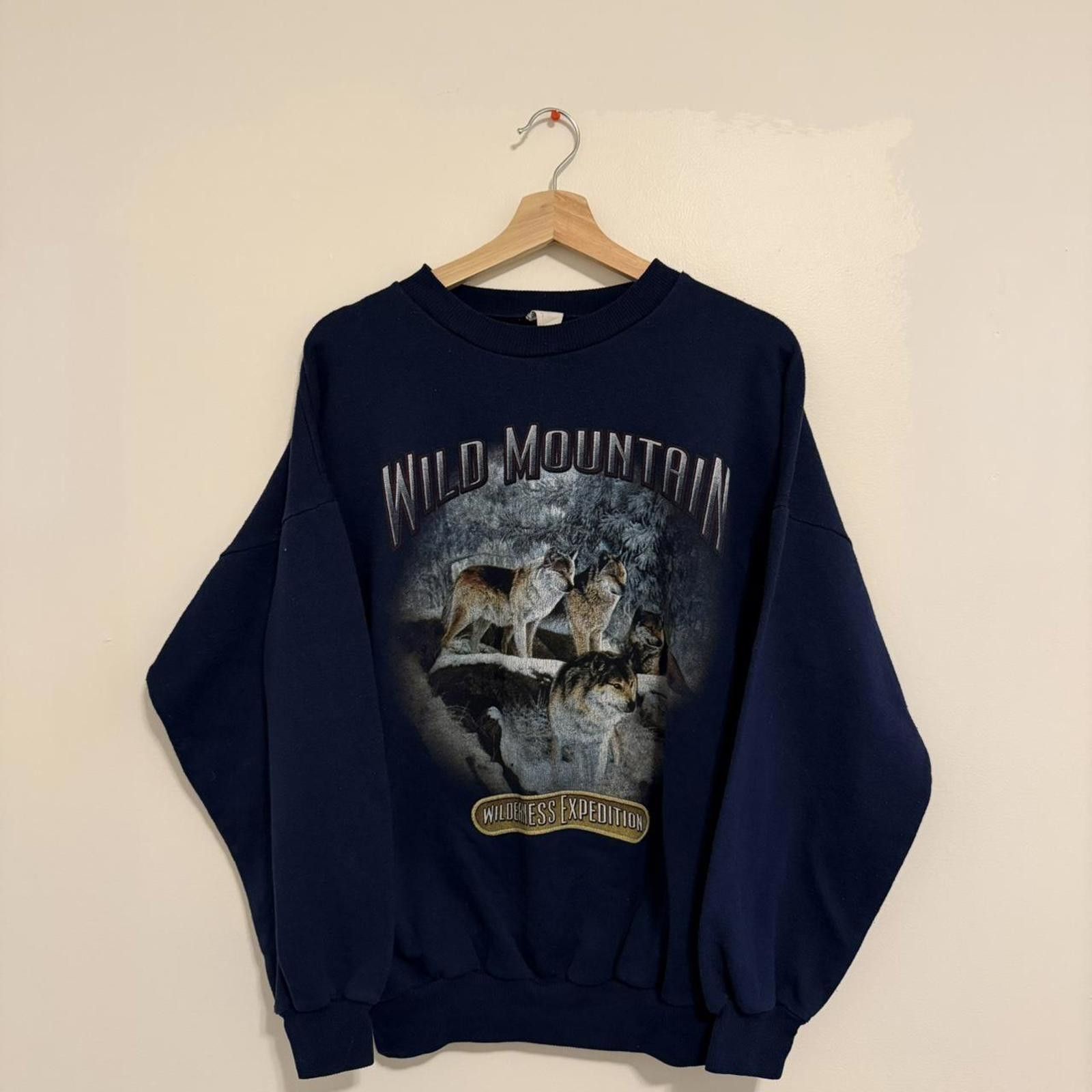 Other vintage wild Mountain wilderness exhibition wolf sweatshirt Size US M / EU 48-50 / 2 - 1 Thumbnail