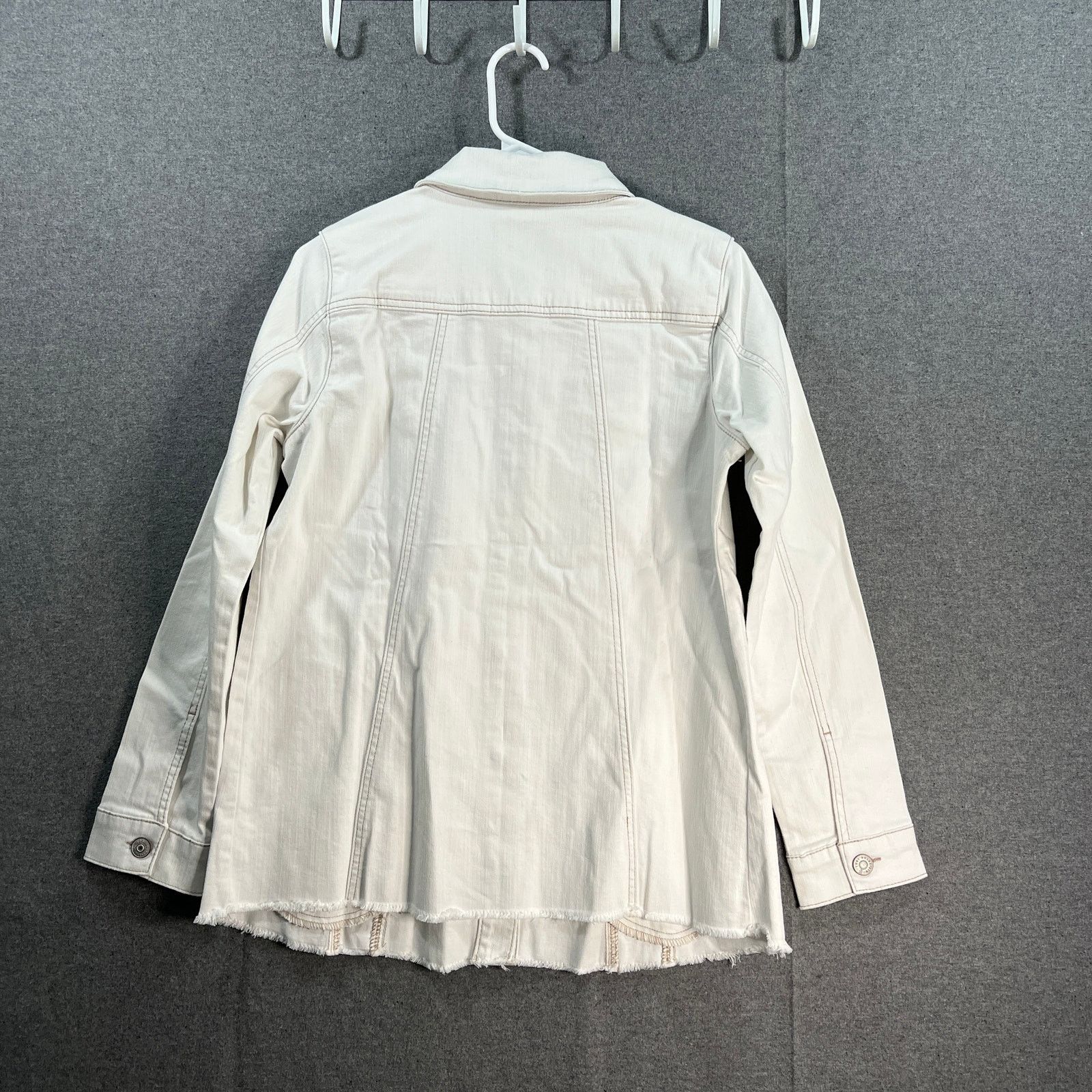 Other LOGO by Lori Goldstein Jeans Jacket Size 6 White Size M / US 6-8 / IT 42-44 - 2 Thumbnail