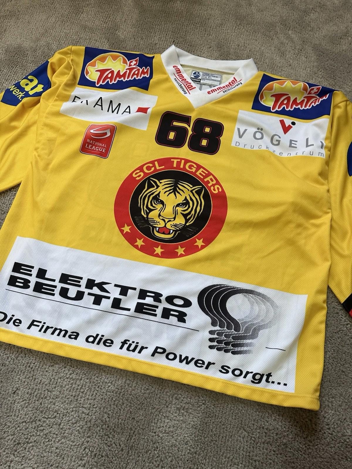 Ccm SCL TIGERS HOCKEY SHIRT JERSEY sz XL #68 ST. DÜRIG Size US XL / EU 56 / 4 - 3 Thumbnail