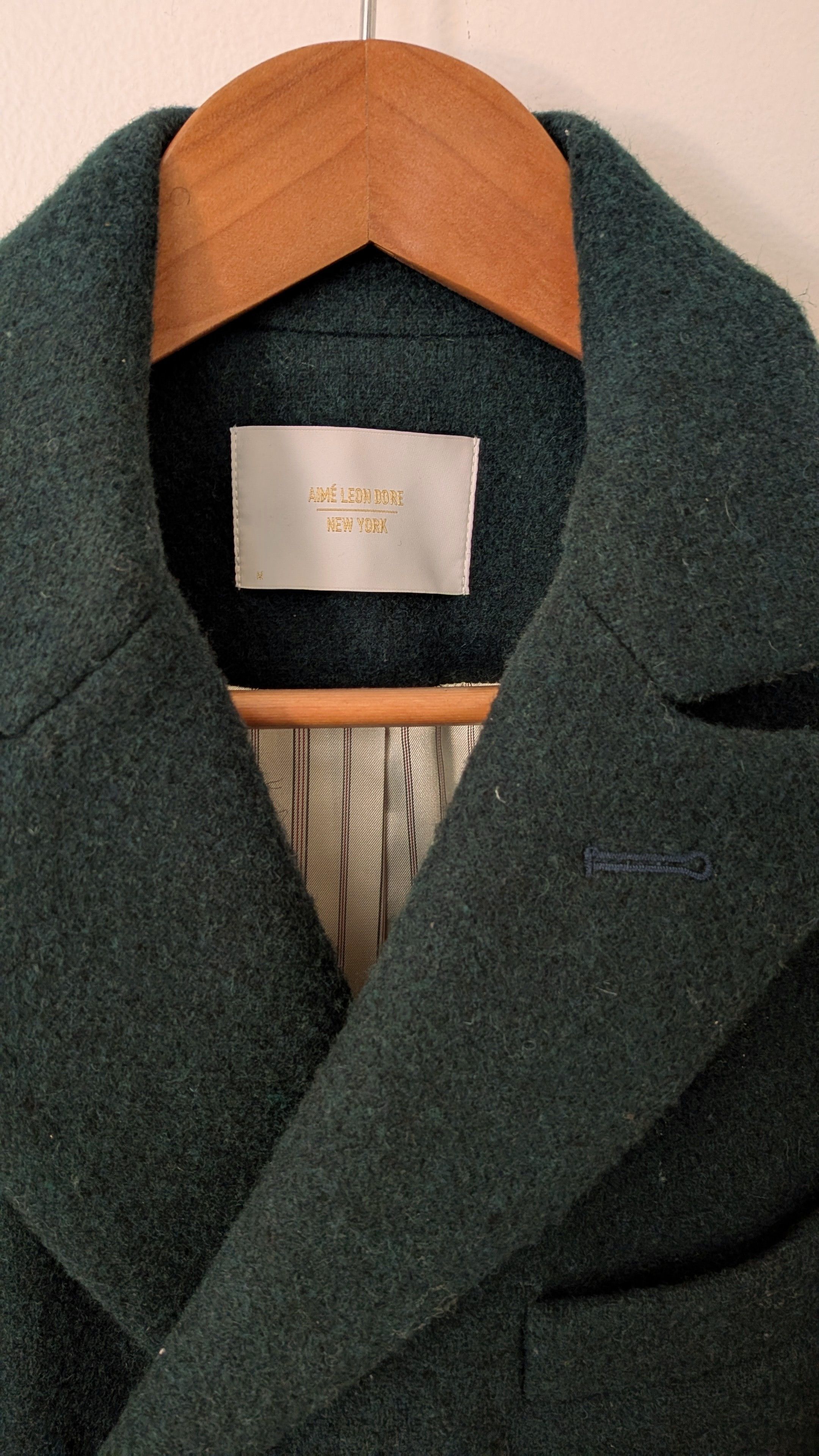 Aime Leon Dore Aime Leon Dore Wool Coat Forest Green Size US M / EU 48-50 / 2 - 2 Thumbnail