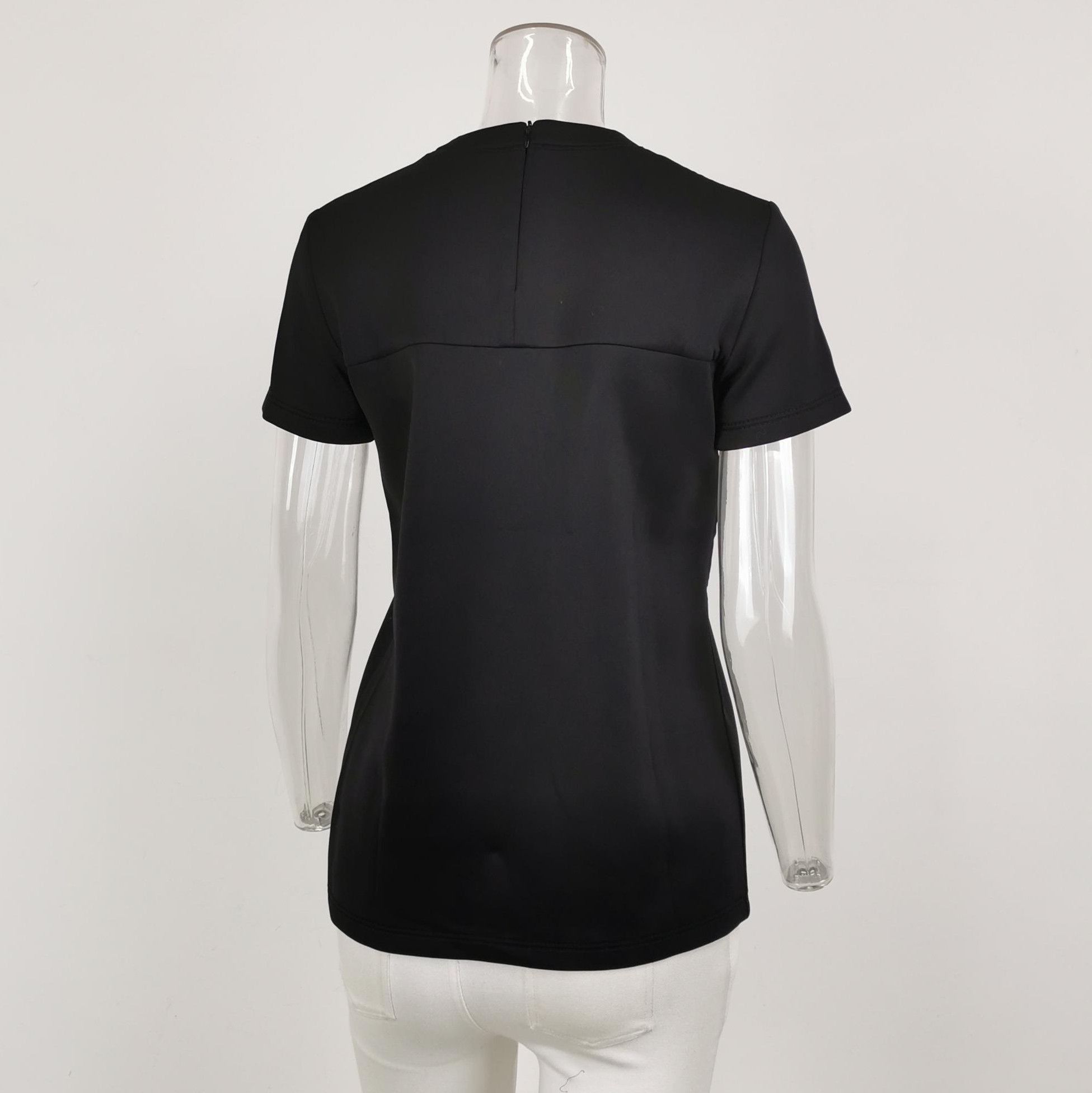 Prada Prada Black Short Sleeve Blouse with Ruffle . Size S / US 4 / IT 40 - 3 Thumbnail