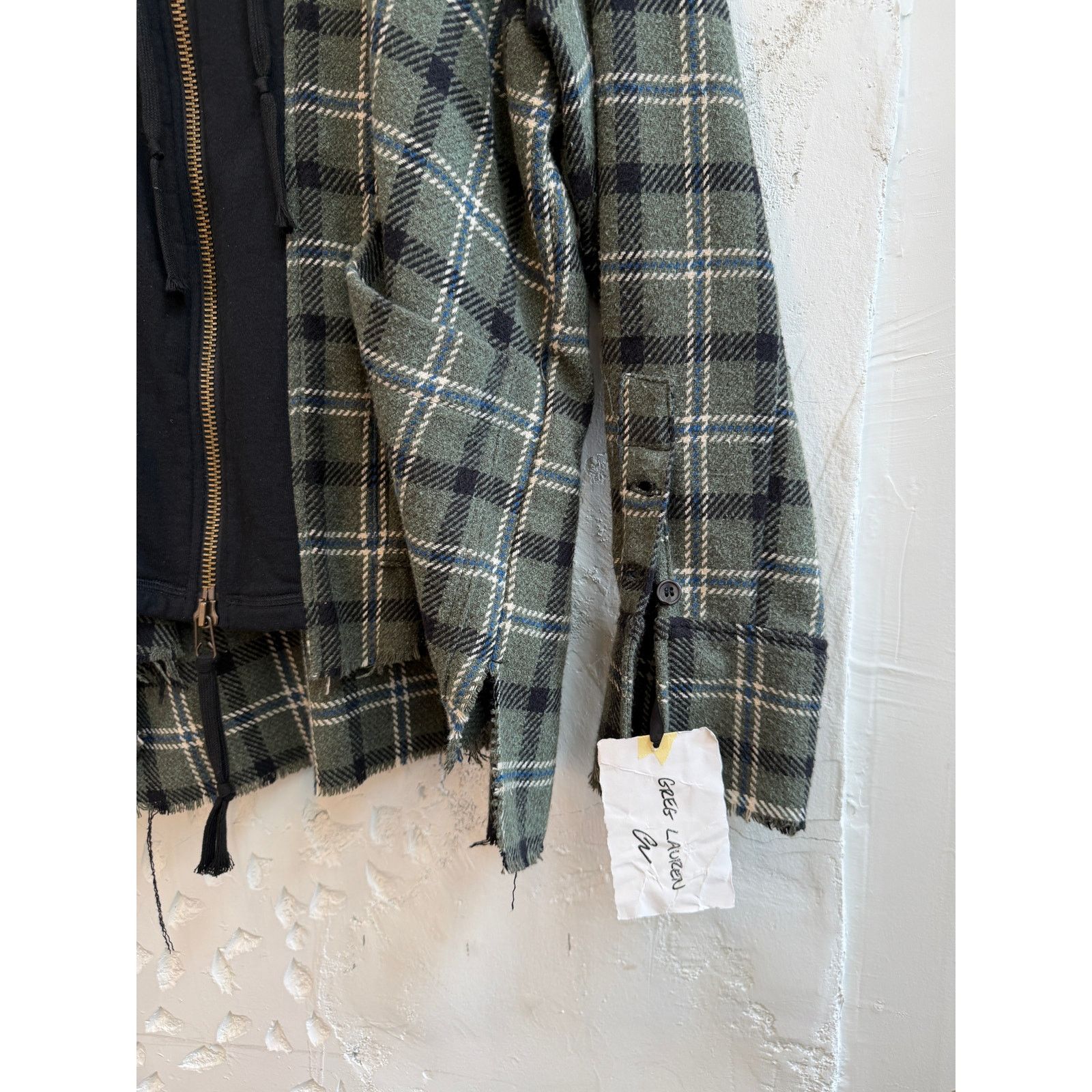 Greg Lauren Greg Lauren SAMPLE Green Plaid Hoodie Front Jacket Size US L / EU 52-54 / 3 - 2 Thumbnail