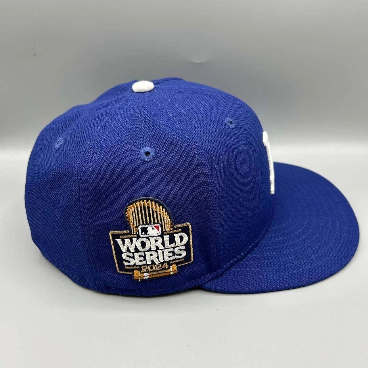 New Era Los Angeles LA Dodgers Hat Men 7 1/8 Blue MLB Fitted Cap Size ONE SIZE - 7 Thumbnail