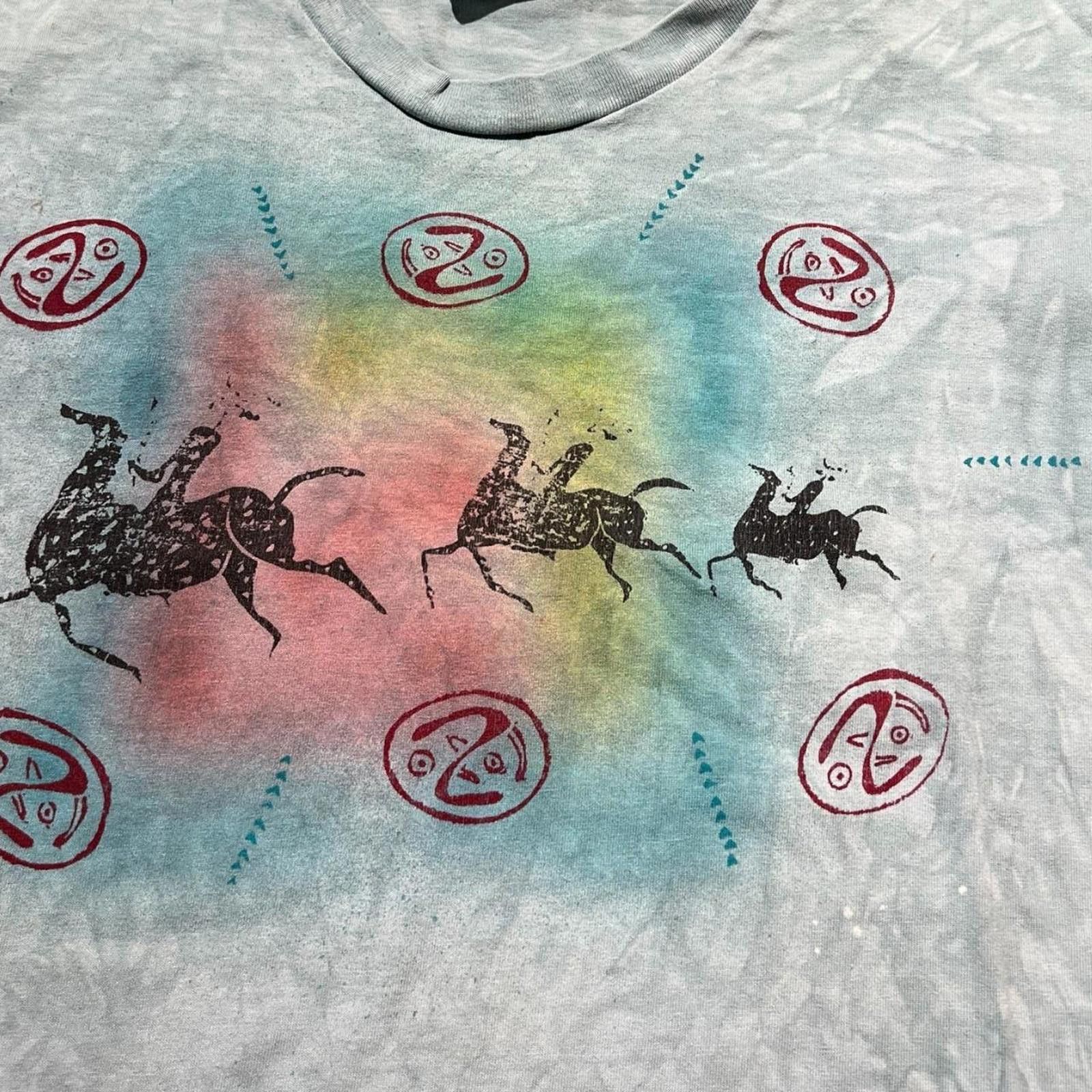 Other Vintage Andrea Bragg Designs Petroglyph Style Tribal Graphic Size US L / EU 52-54 / 3 - 3 Thumbnail