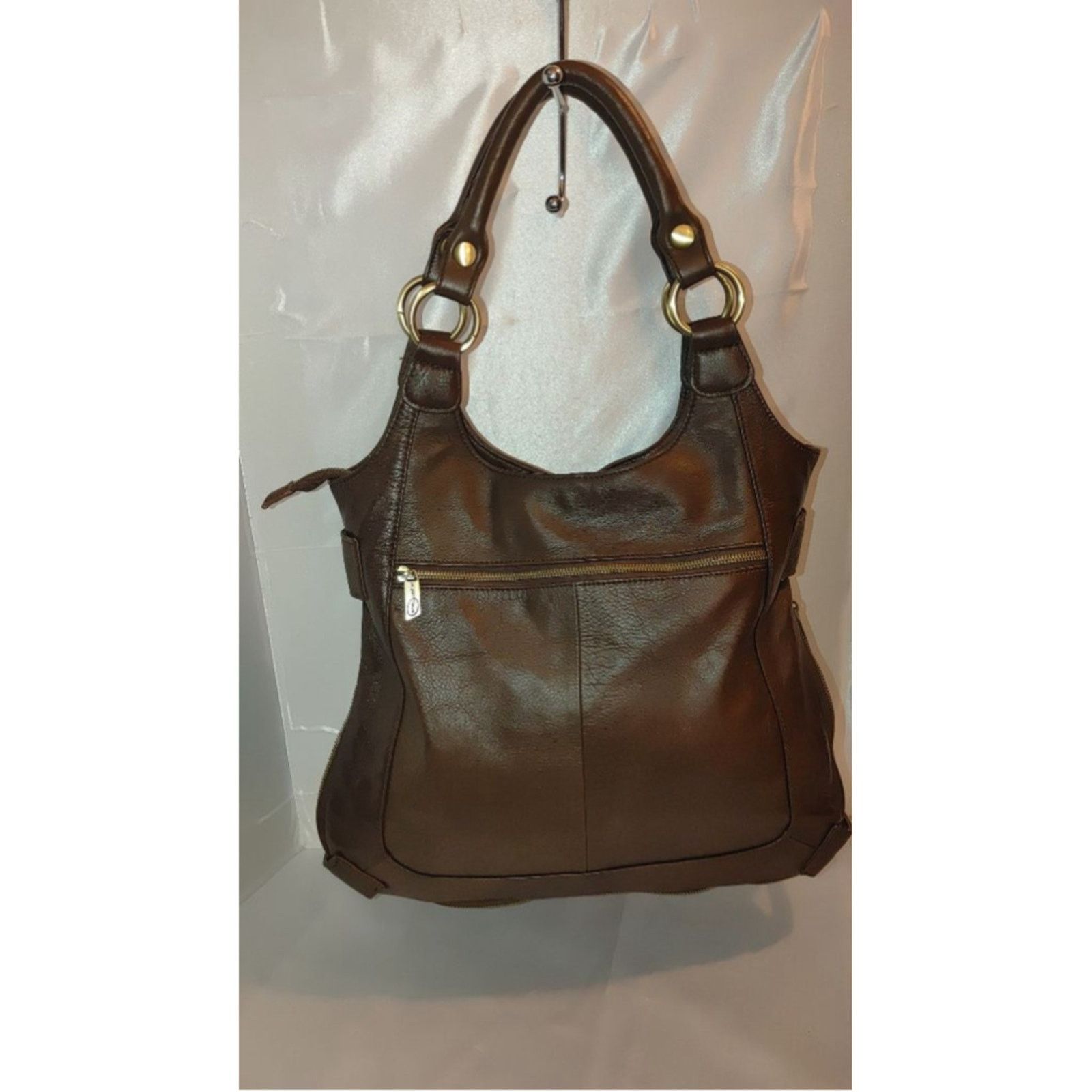 Leather Amerileather Judelle Universal Leather Satchel Size ONE SIZE - 5 Thumbnail