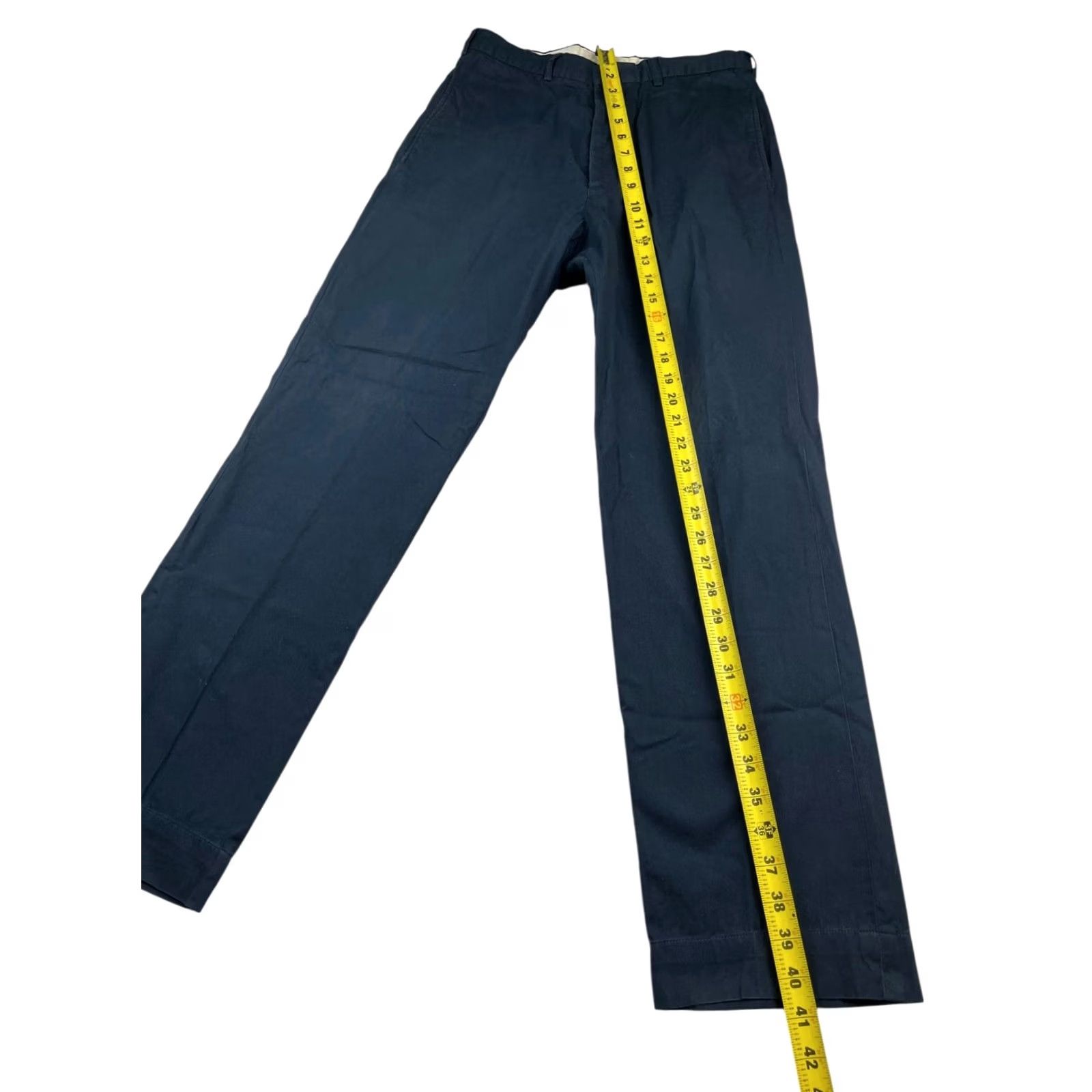 Hackett Hackett London Men's Chino Pants Navy Blue 100% Cotton Button-Fly Straight Front 32x30 Regular Size 32 Mens Size US 32 / EU 48 - 6 Thumbnail