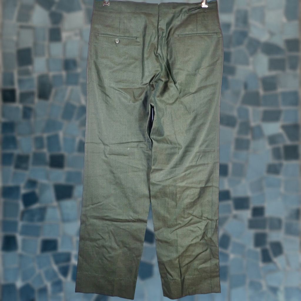 Vintage VINTAGE Sliver Mfg Co Gulf Steam Traditionals SHARKSKIN GREEN PANTS TROUSERS Slacks 34x28 Talon zip 1950s 60s Men Size US 34 / EU 50 - 1 Thumbnail