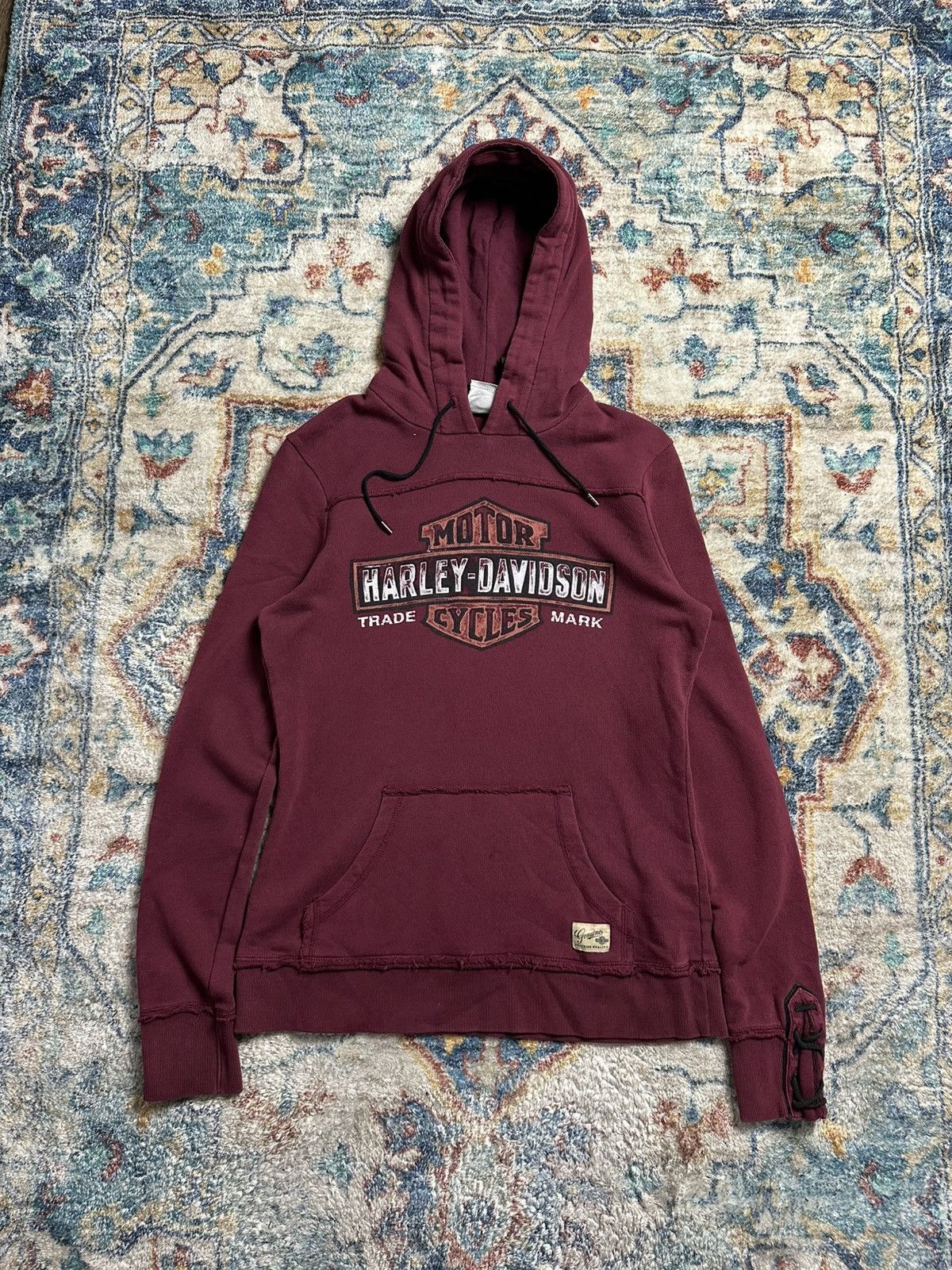 Harley Davidson × Vintage Vintage Harley Davidson Logo Pullover Hoodie Medium Size M / US 6-8 / IT 42-44 - 1 Thumbnail