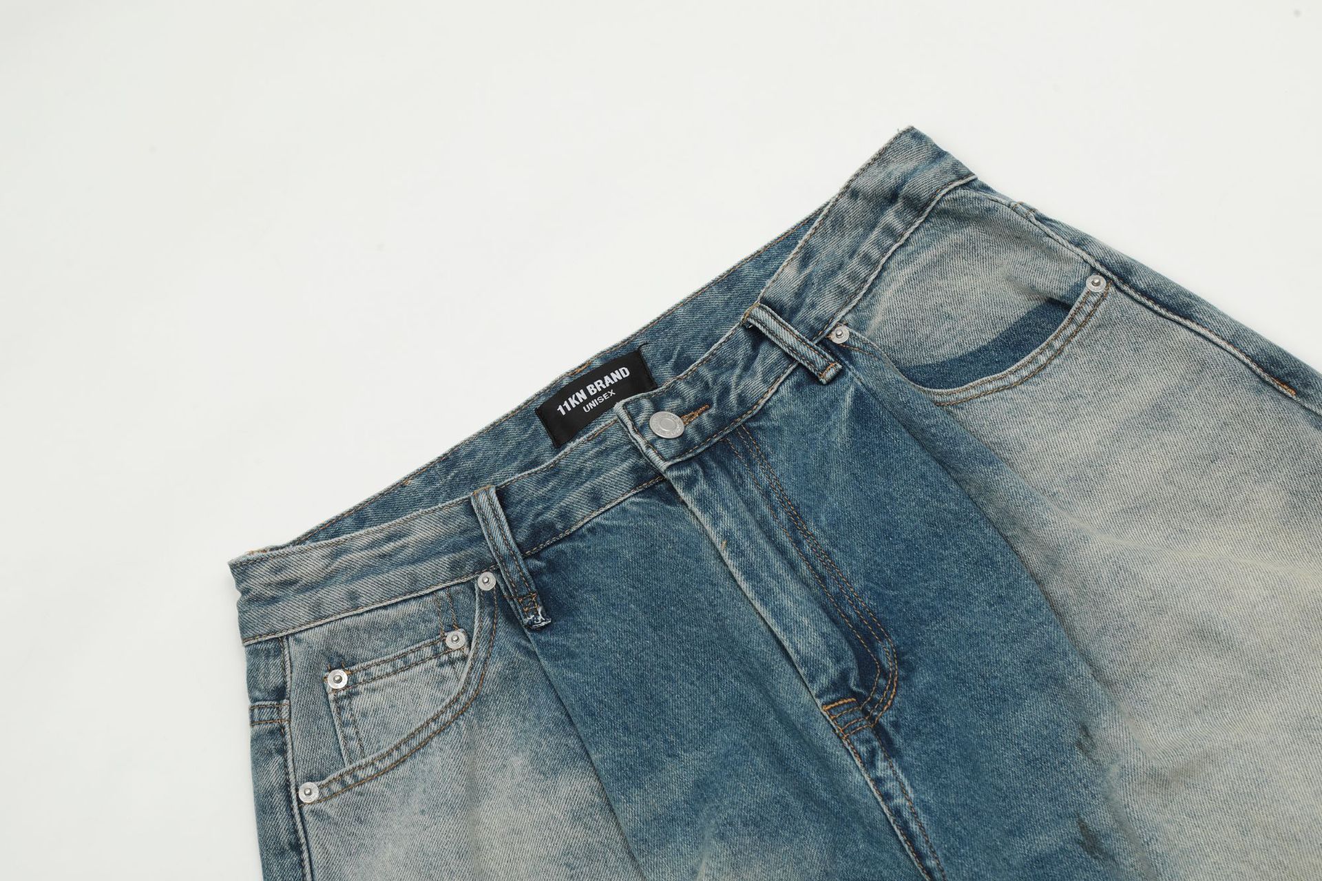 Japanese Brand × Jean American men's washed straight distressed vintage jeans Size US 32 / EU 48 - 4 Thumbnail
