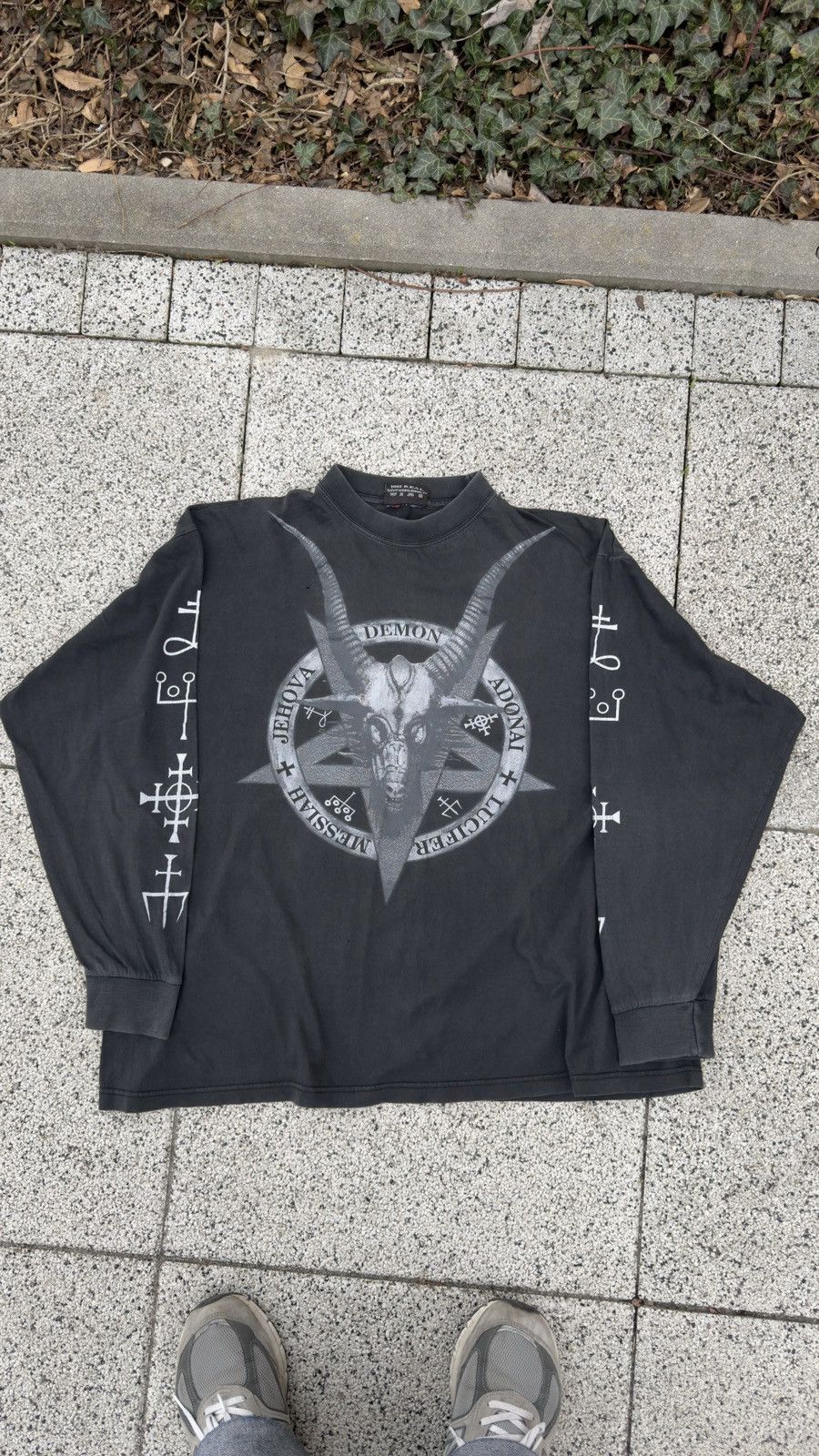 Vintage Demon Adonai Lucifer Messiah Jehova Black Metal Vintage 90s Size US XL / EU 56 / 4 - 2 Thumbnail