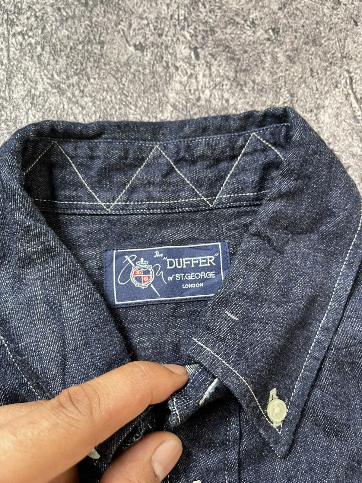 Japanese Brand DUFFER DENIM BLUE INDIGO SHIRT Size US M / EU 48-50 / 2 - 4 Thumbnail