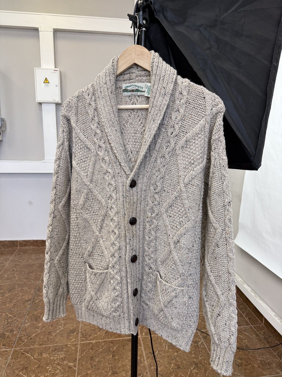Aran Crafts 🇮🇪 Aran Crafts Ireland Market Merino Wool Cardigan Sweater Size US M / EU 48-50 / 2 - 1 Thumbnail