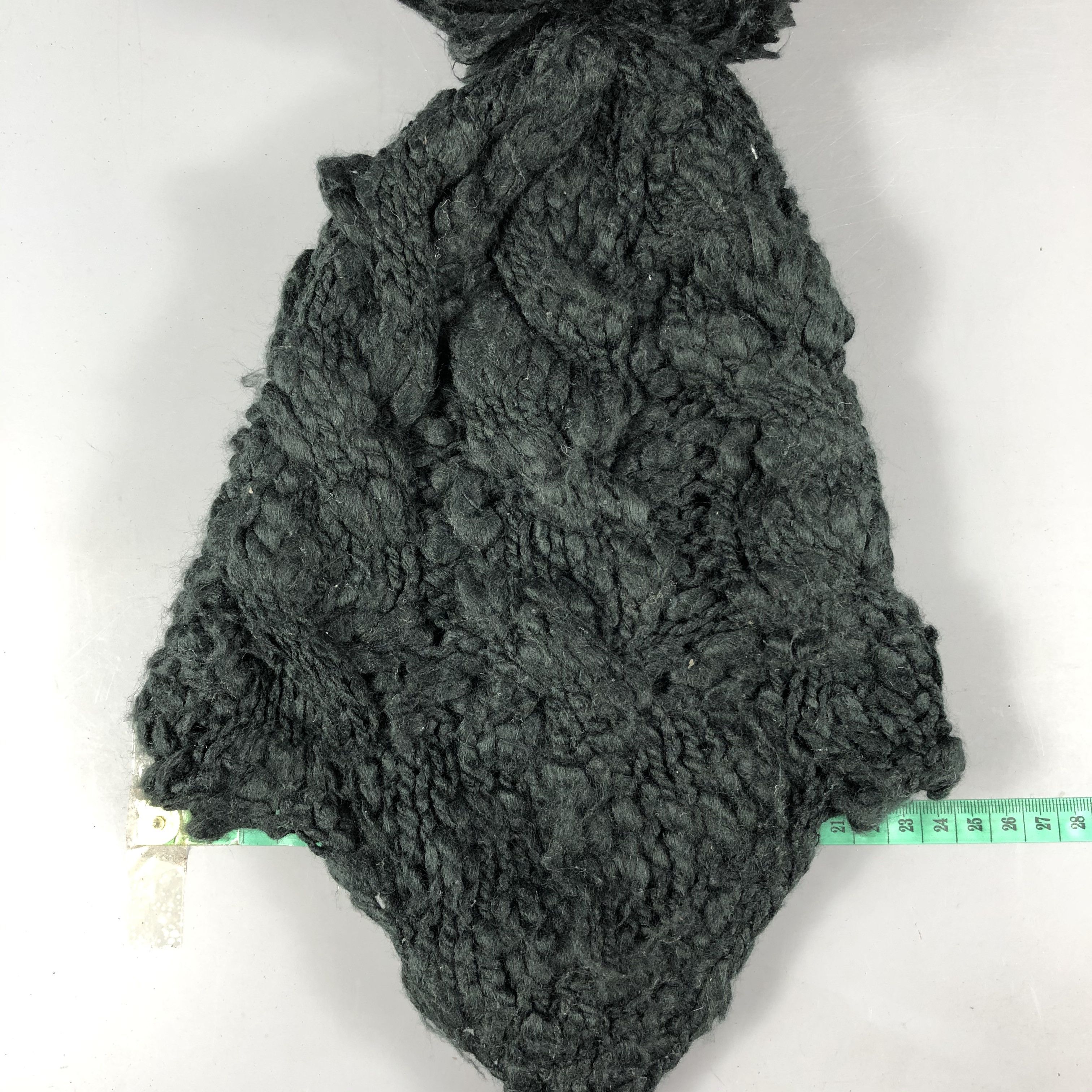Japanese Brand Black Crochet Earflap Beanie Size ONE SIZE - 3 Thumbnail