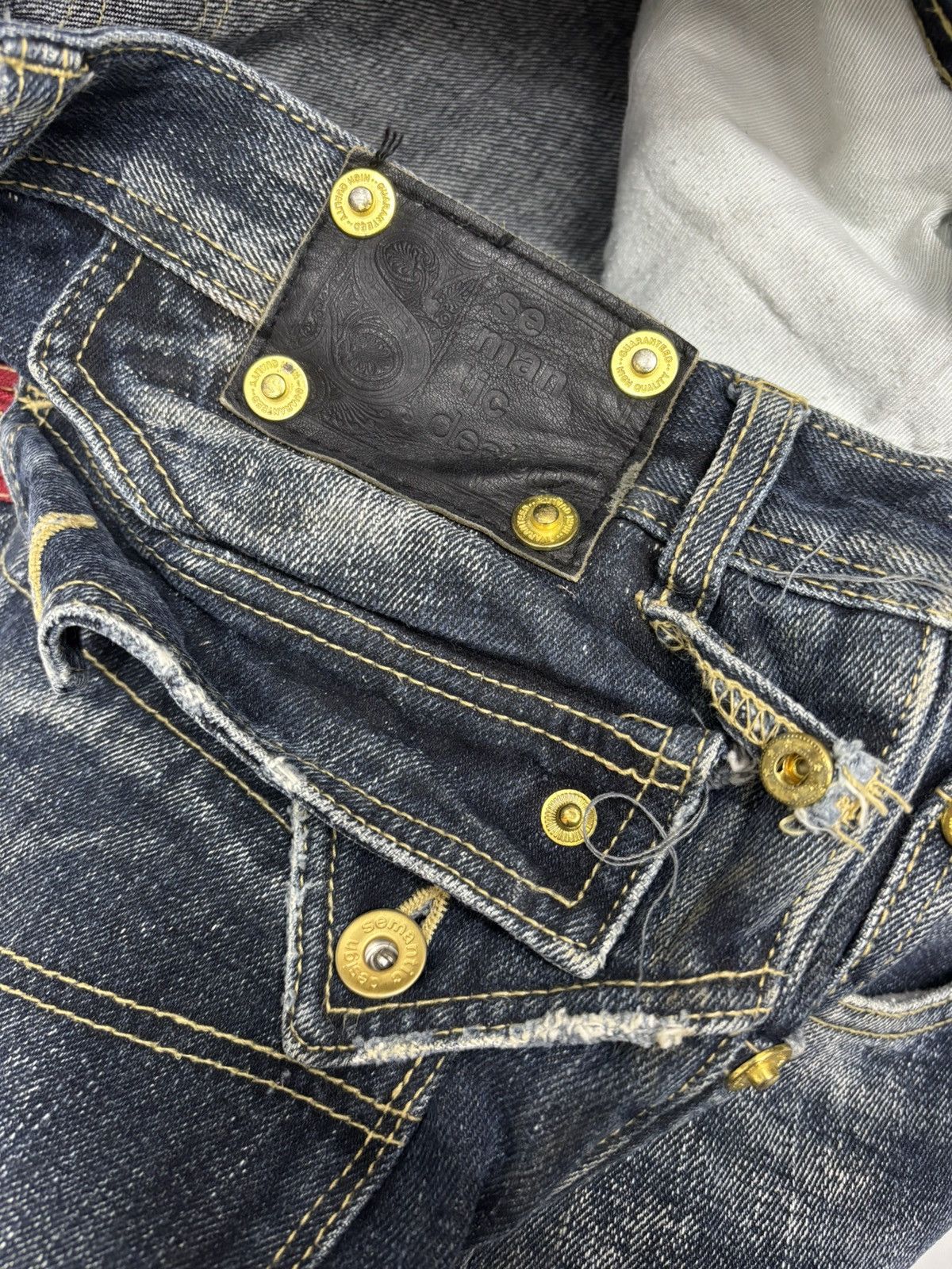 semanticdesign Semantic Design Claw Mark Flared Jean Bootcut Distress Denim Size US 32 / EU 48 - 11 Thumbnail