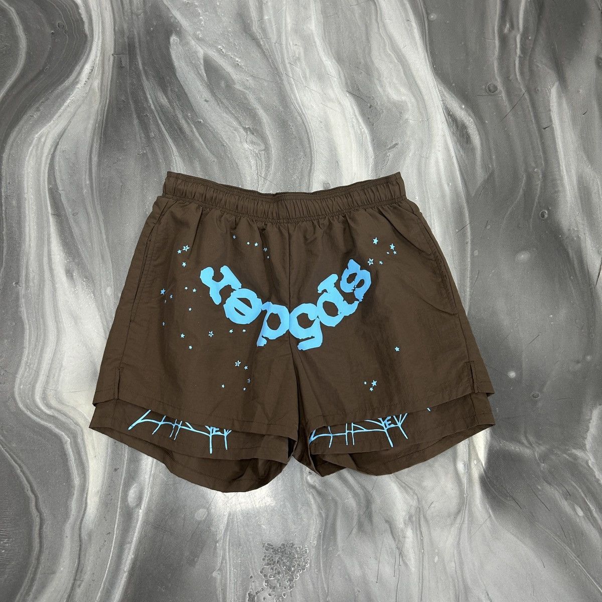 Sp5der Sp5der OG Web Double Layer Shorts Brown Size US 32 / EU 48 - 1 Thumbnail