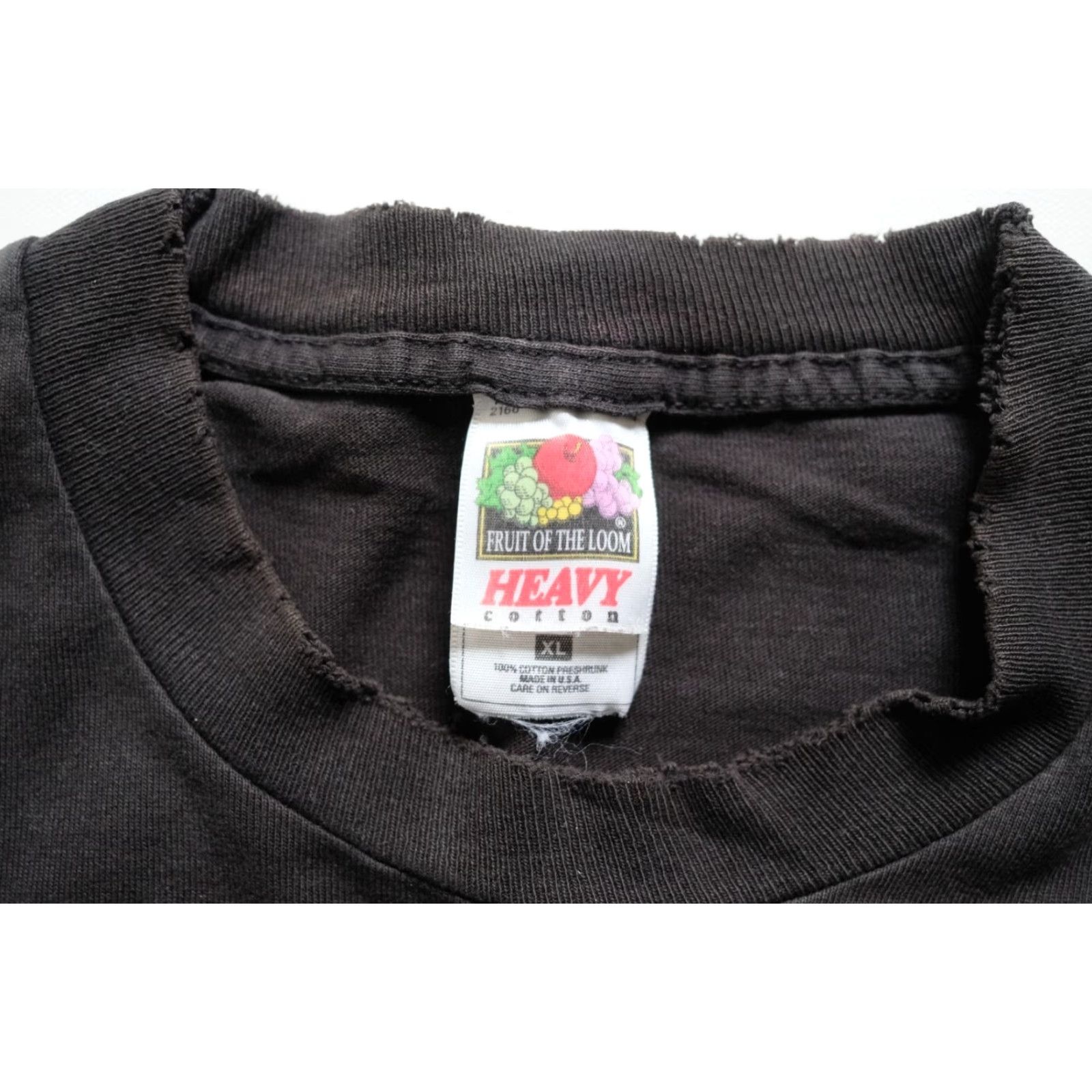 Fruit Of The Loom VINTAGE Fruit of the Loom T-Shirt XL Black 90s Big Bear Lake Bar Saloon USA Made Crew Neck Short Sleeve Mens Size XL Size US XL / EU 56 / 4 - 6 Thumbnail