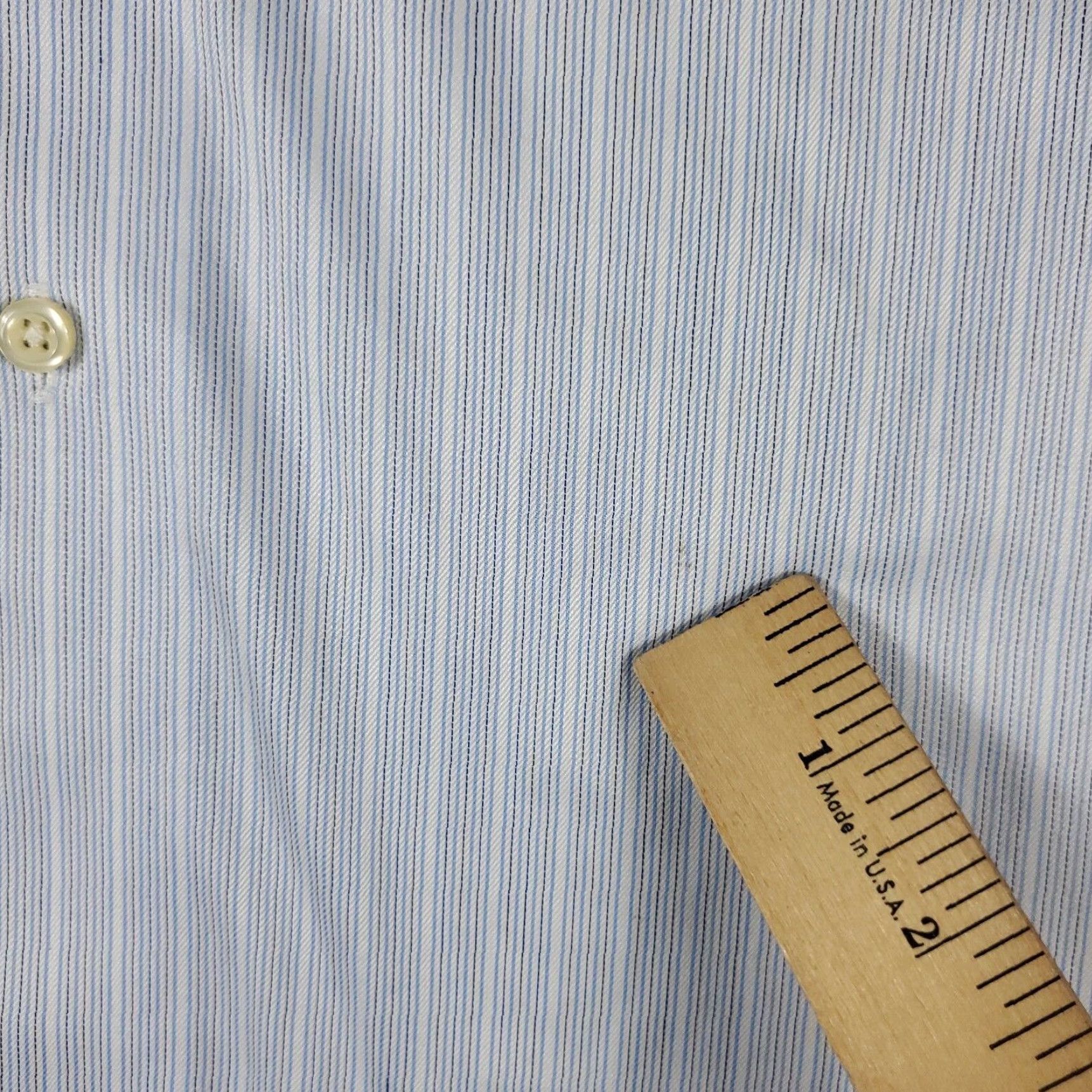 Brooks Brothers VINTAGE Brooks Brothers Dress Shirt Mens Size 16 Blue Striped Cotton Business Casual Formal Workwear Size 42R - 5 Thumbnail