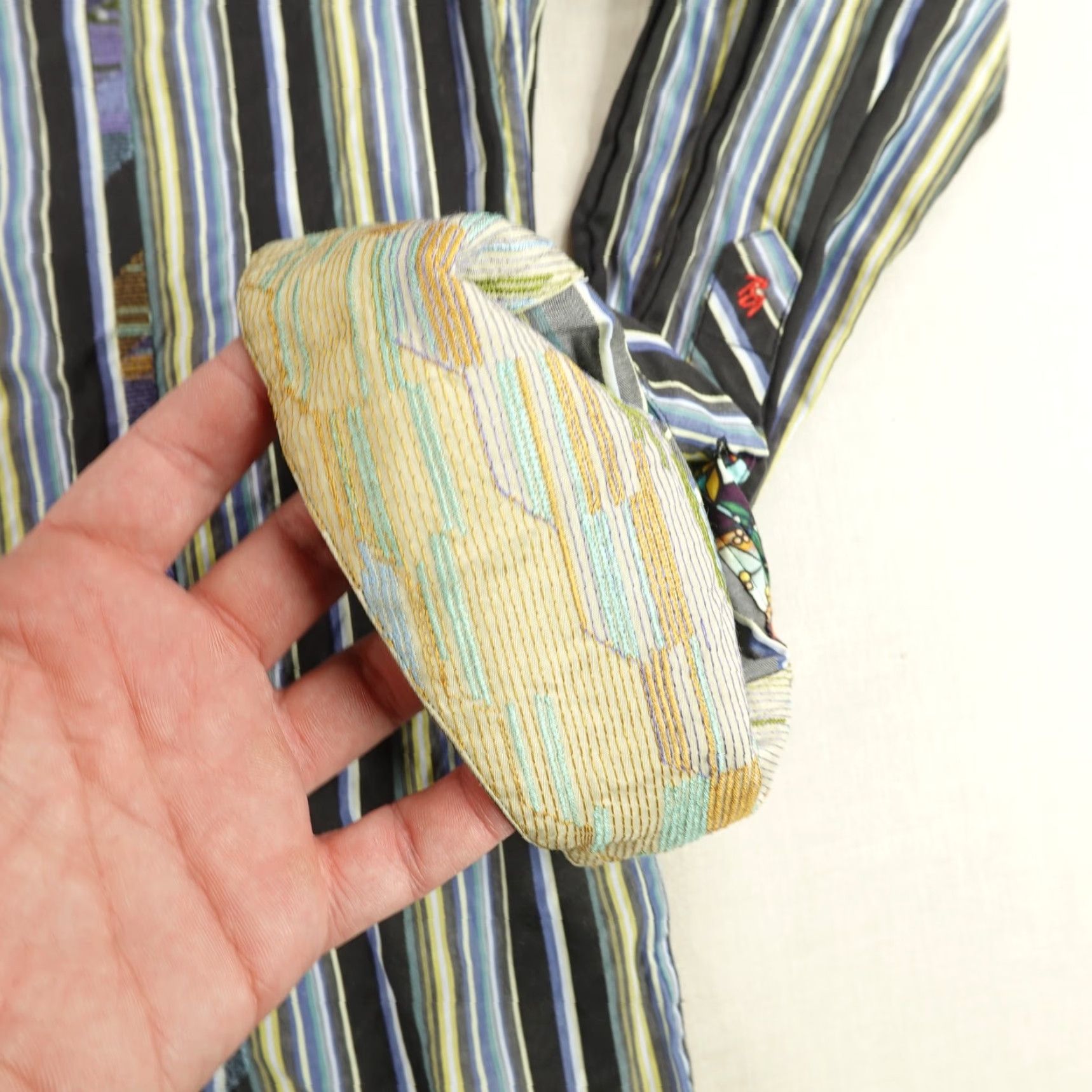 Robert Graham Robert Graham Shirt Mens XL Multicolor Striped Button-Up Long Sleeve Embroidered Size US XL / EU 56 / 4 - 4 Thumbnail
