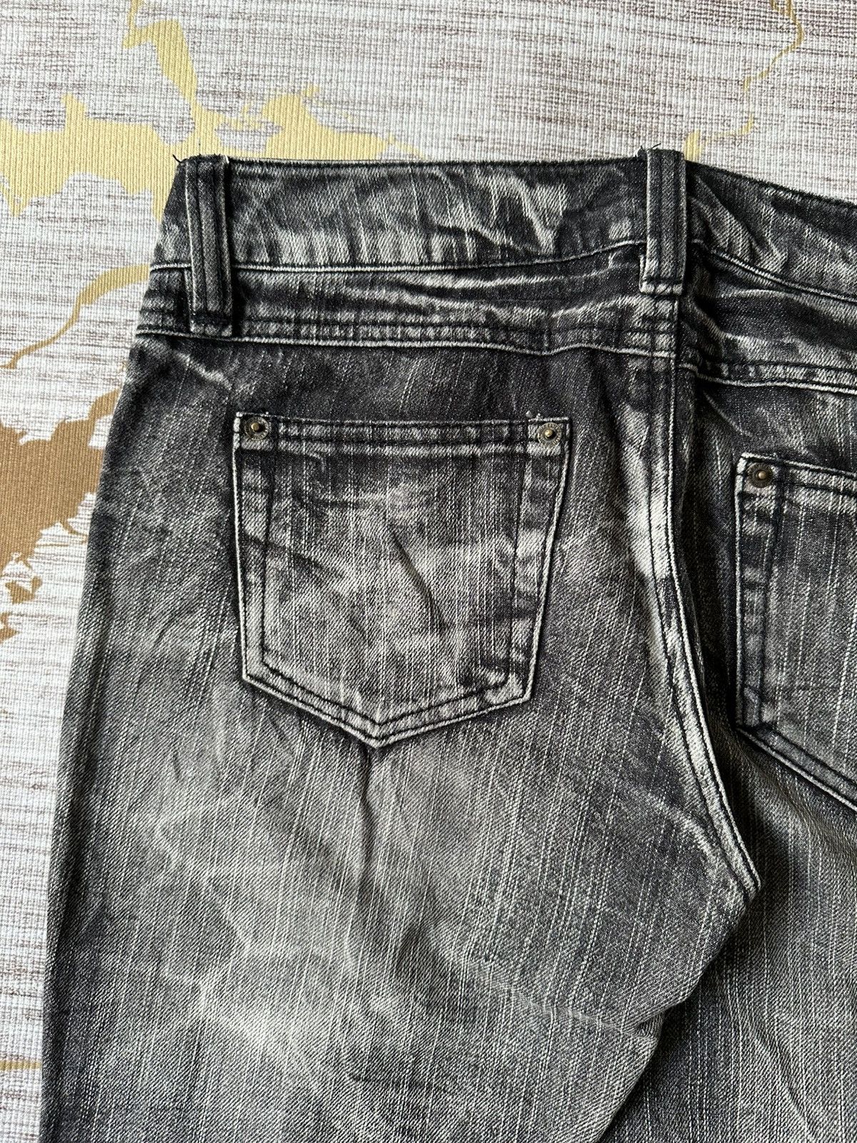 Japanese Brand CHU XXX Distressed Claw Marks Design Denim Size US 30 / EU 46 - 15 Thumbnail