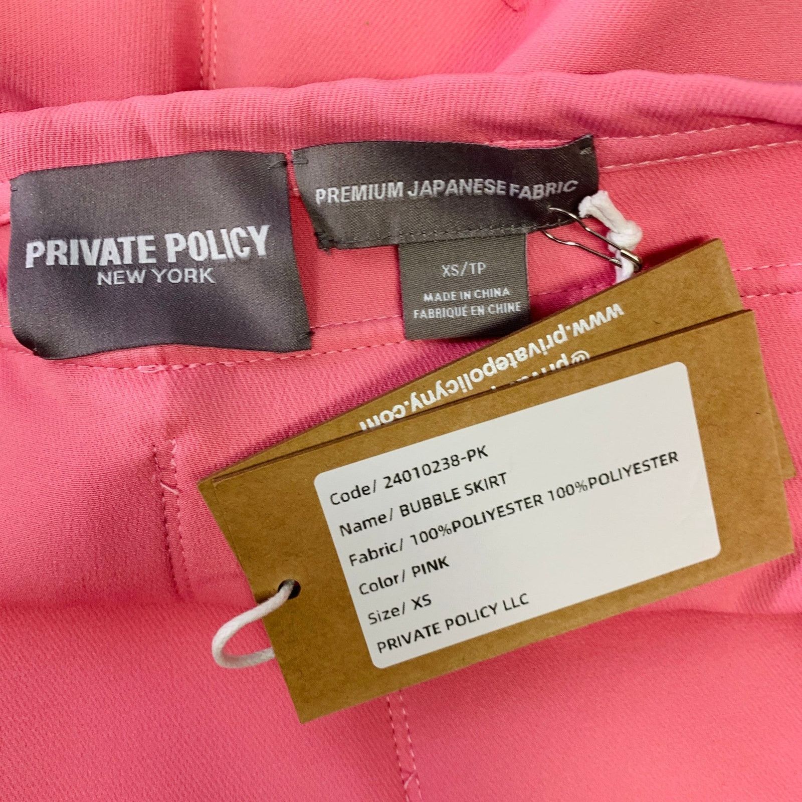 Other PRIVATE POLICY Size XS Pink Polyester Bubble Cargo Skirt Size 25" / US 0 / IT 36 - 4 Thumbnail