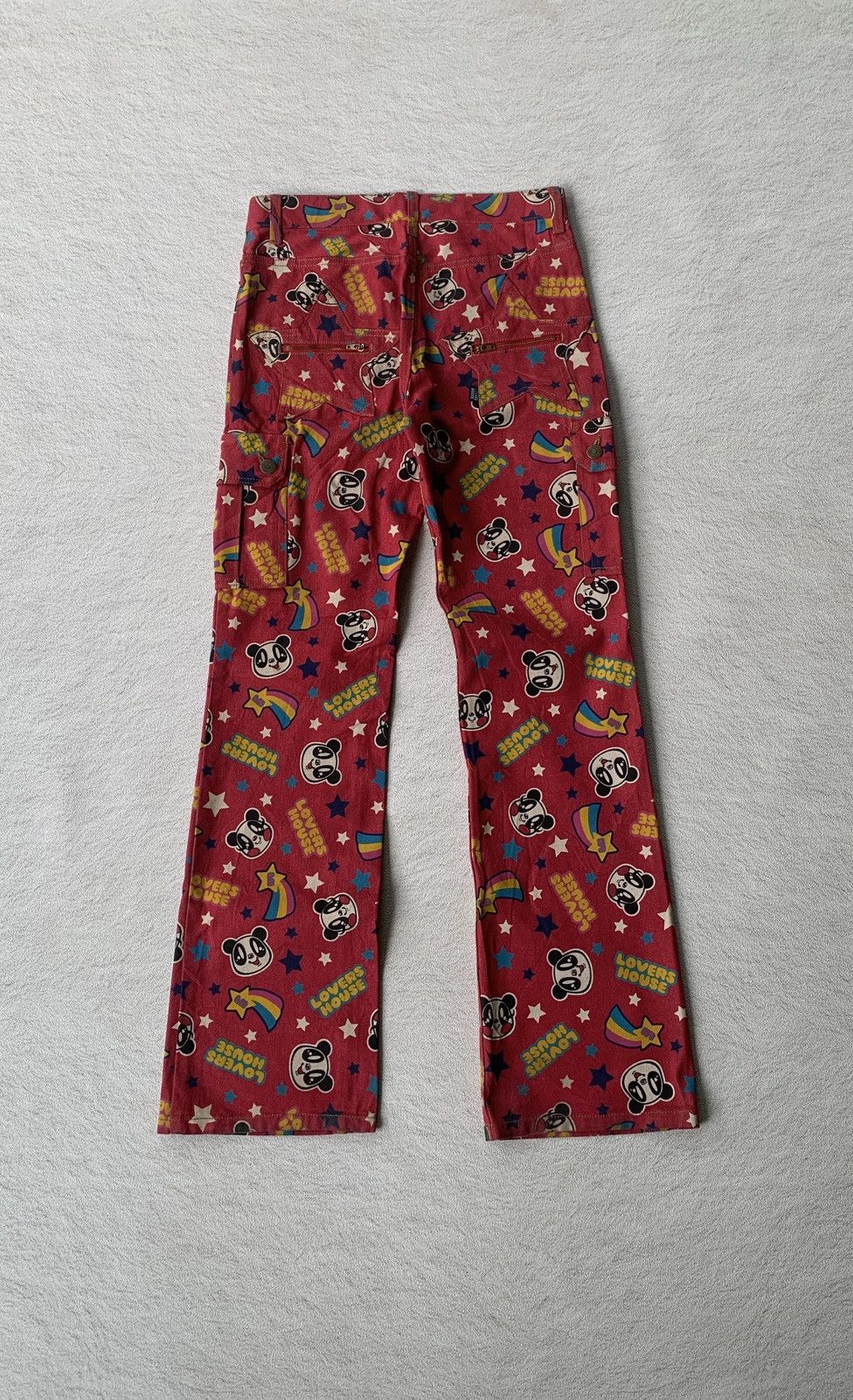Japanese Brand 2000s Lovers House Cargo Full Print pants Size US 29 - 3 Thumbnail