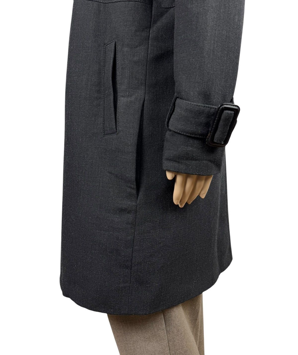 Designer Eudon Choi London Coat Wool-Leather & Real Fur Details UK10 Size M / US 6-8 / IT 42-44 - 11 Thumbnail