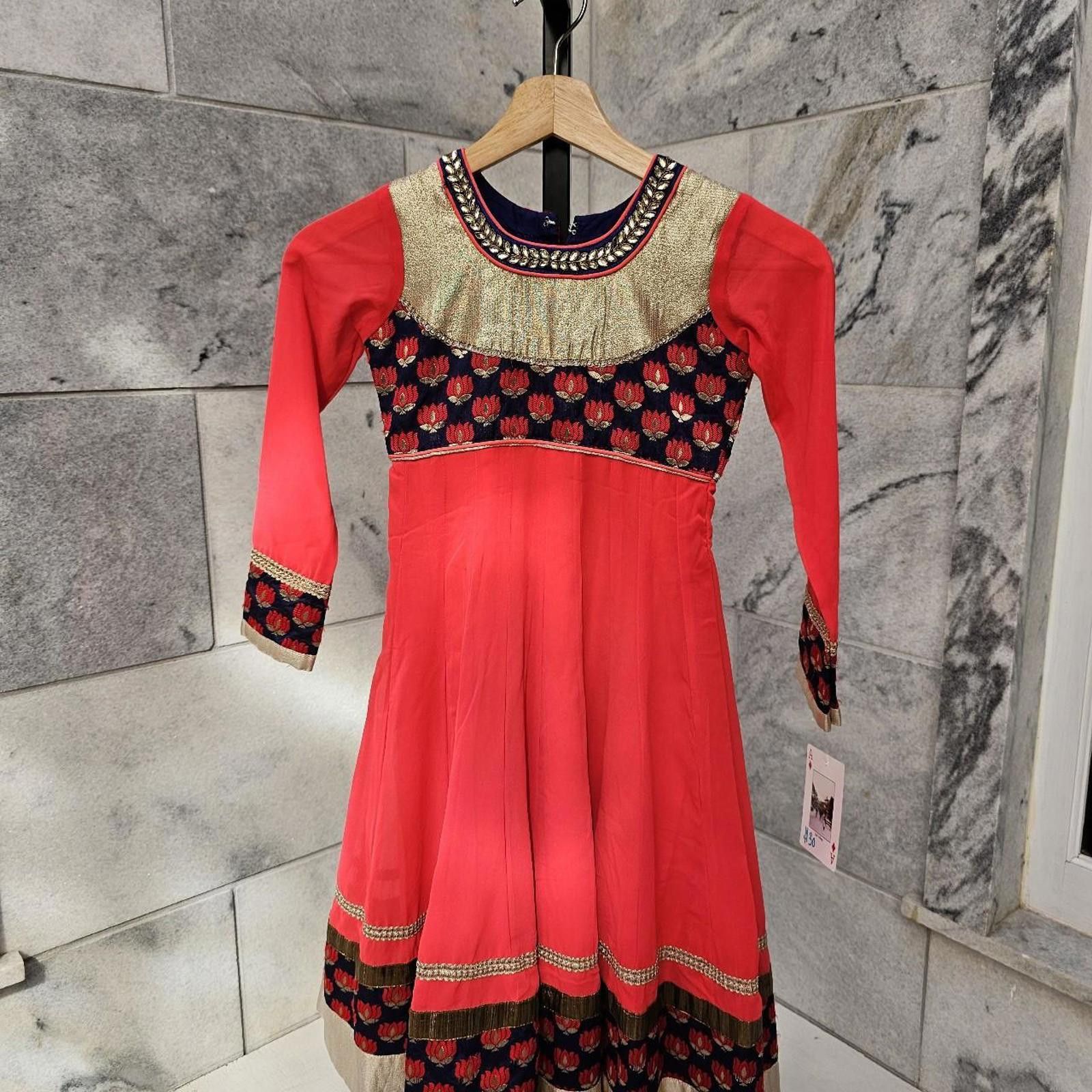 Other Kid's Red and Multicolored Kurta Style Dress Size ONE SIZE - 1 Thumbnail