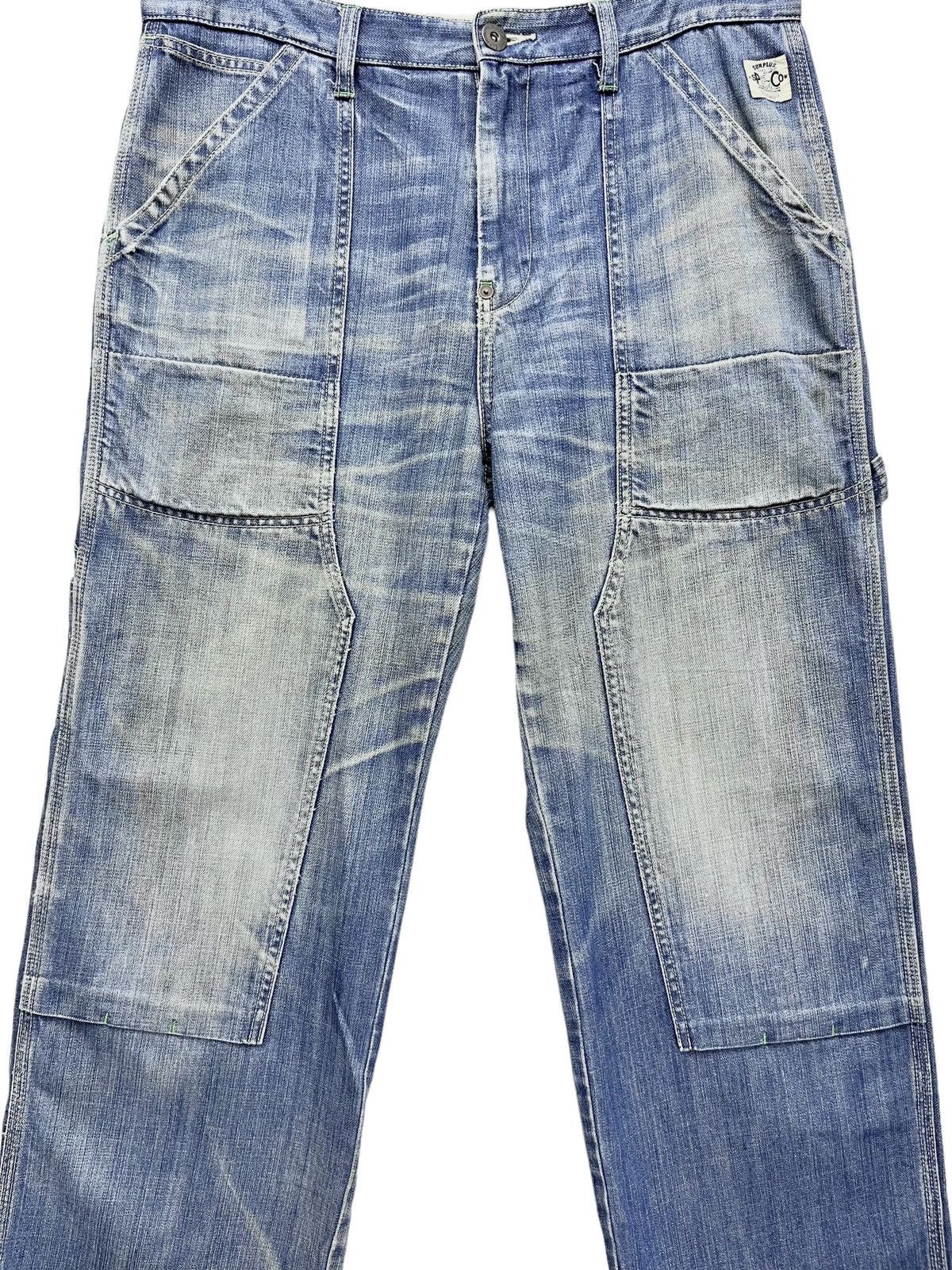 Craftsman FYE🔥90’s SURPLUS Double Knee Carpenter Natural Faded Denim Size US 33 - 8 Thumbnail