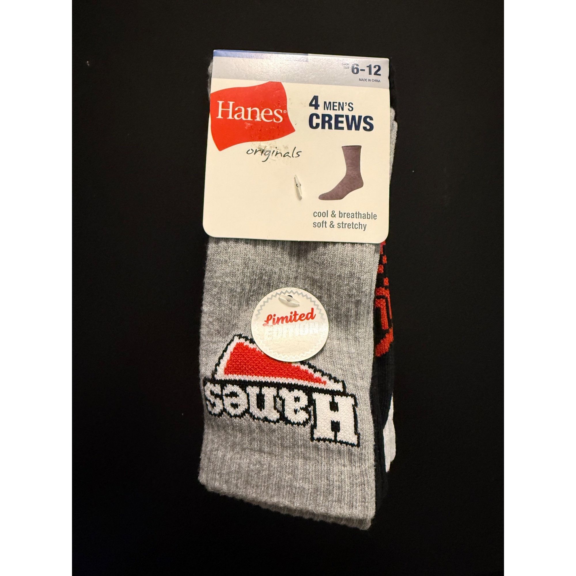 Hanes Hanes Men's 4-pk Limited Edition Crew Socks Size 6-12 Size ONE SIZE - 1 Thumbnail