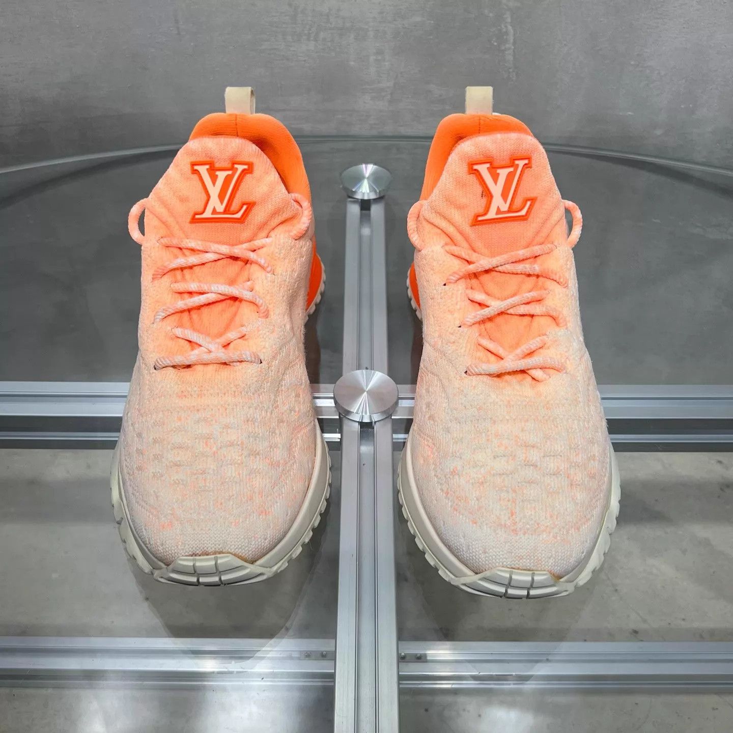 Louis Vuitton LV fluorescent orange sneaker UK7.5 41.5 Size US 8.5 / EU 41-42 - 1 Thumbnail