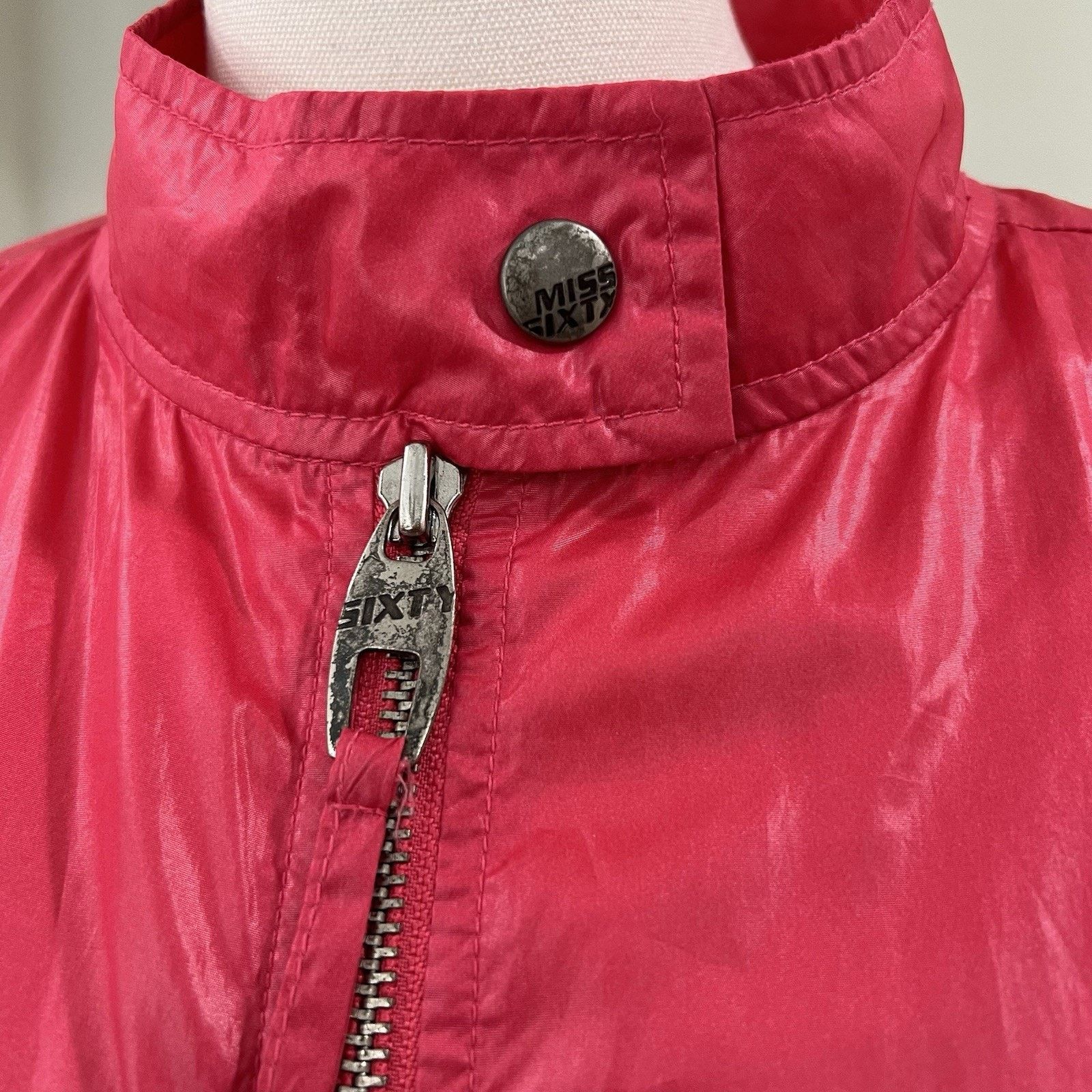 Miss Sixty Miss Sixty XS Moto Jacket Windbreaker Y2K Pink Size XS / US 0-2 / IT 36-38 - 2 Thumbnail