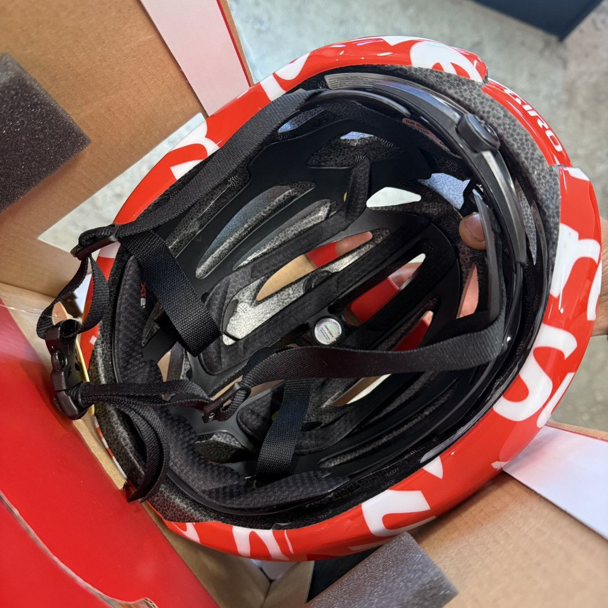 Supreme Supreme Red Biker Helmet Size ONE SIZE - 4 Thumbnail