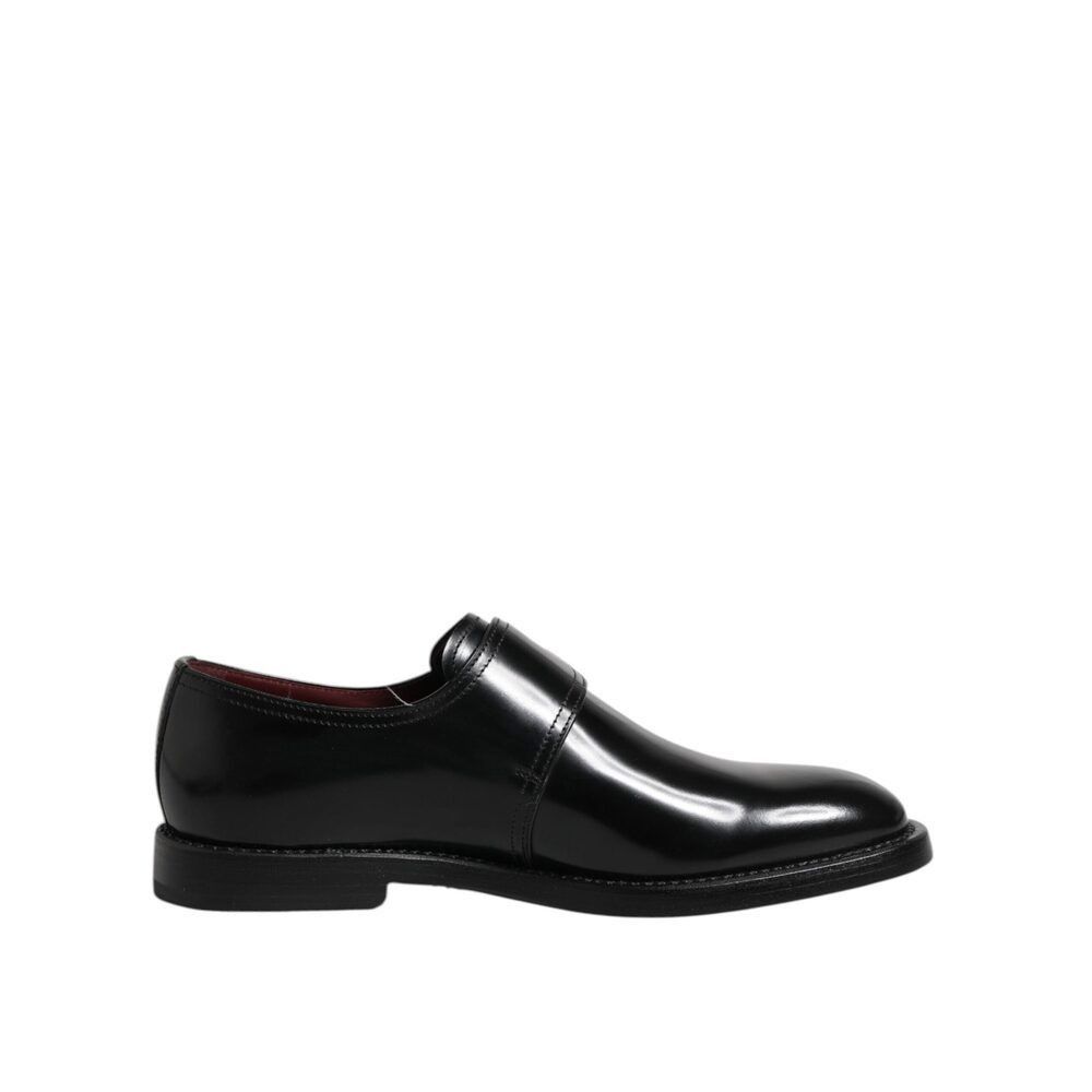 Dolce & Gabbana Dolce & Gabbana Black Leather Monk Strap Derby Formal Shoes Size US 6 / EU 39 - 1 Thumbnail