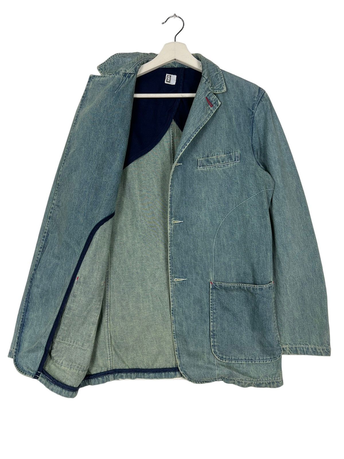 Japanese Brand 🔥 9 SPEC BROKEN DENIM JACKET Size US M / EU 48-50 / 2 - 9 Thumbnail