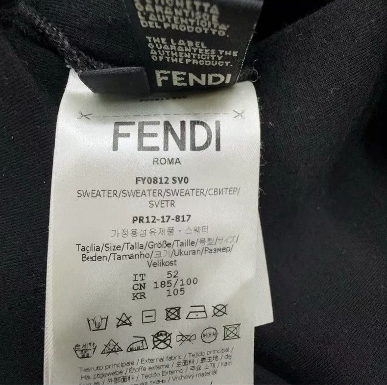 Fendi Fendi Black long-sleeved sweatshirt Size US L / EU 52-54 / 3 - 3 Thumbnail