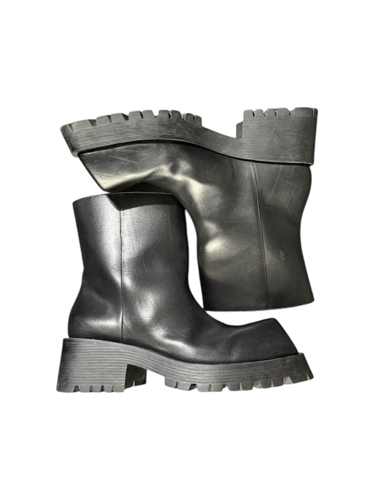Balenciaga Balenciaga Leather Trooper Boots Size US 12 / EU 45 - 2 Thumbnail
