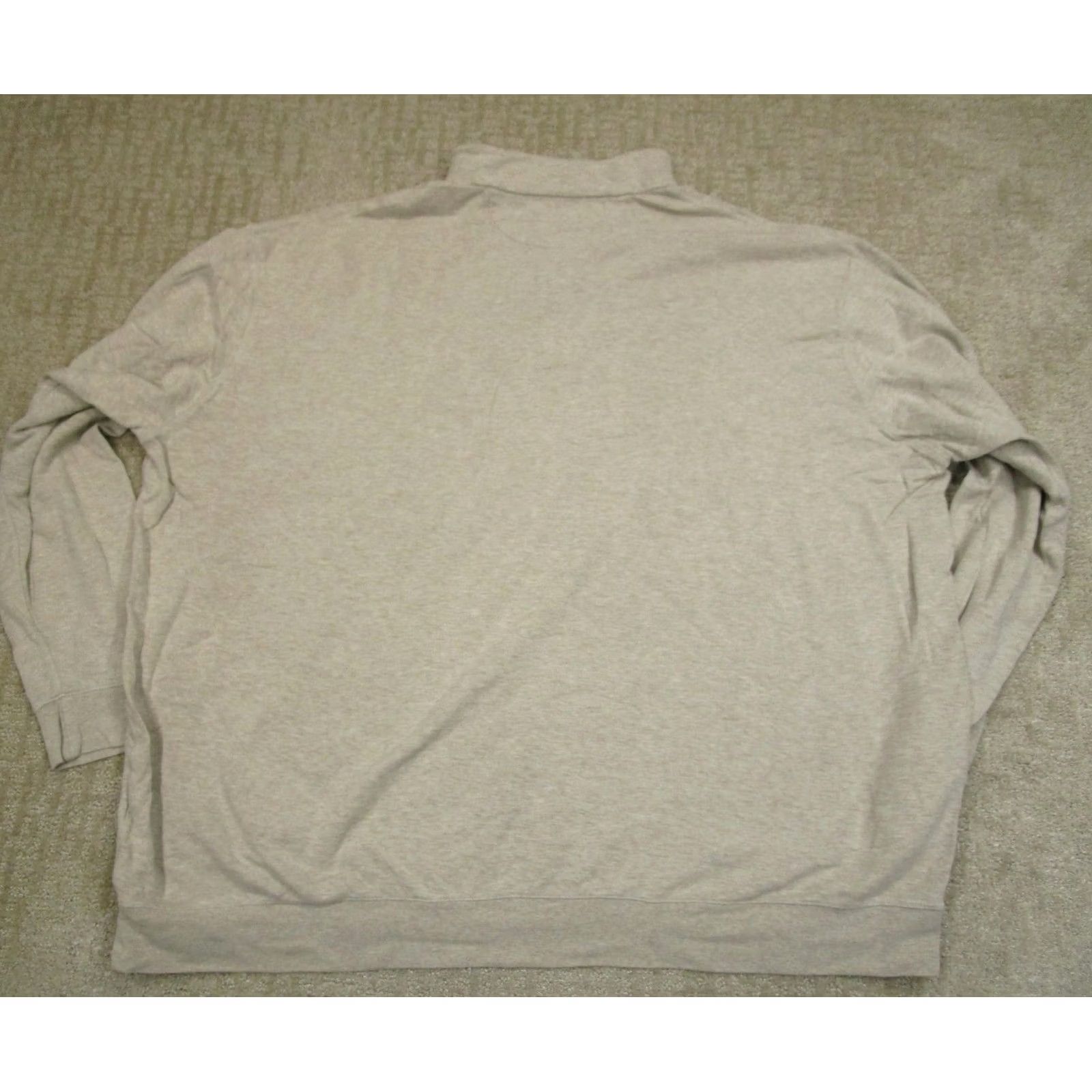 Polo Ralph Lauren VINTAGE Polo Ralph Lauren Pullover Men 4XLT Beige Quarter Zip Sweatshirt Big & Tall Logo Size US XXL / EU 58 / 5 - 3 Thumbnail