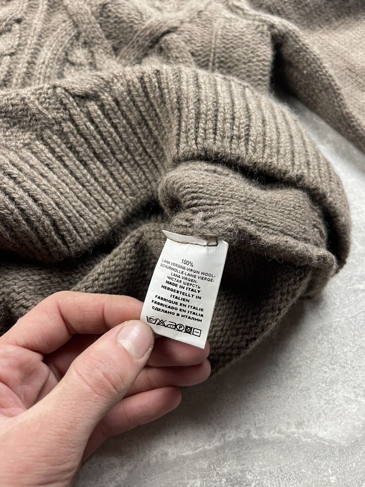 Tagliatore Taglitore Luxury Brown Hight Neck Wool Open Knit Sweater Size US S / EU 44-46 / 1 - 11 Thumbnail