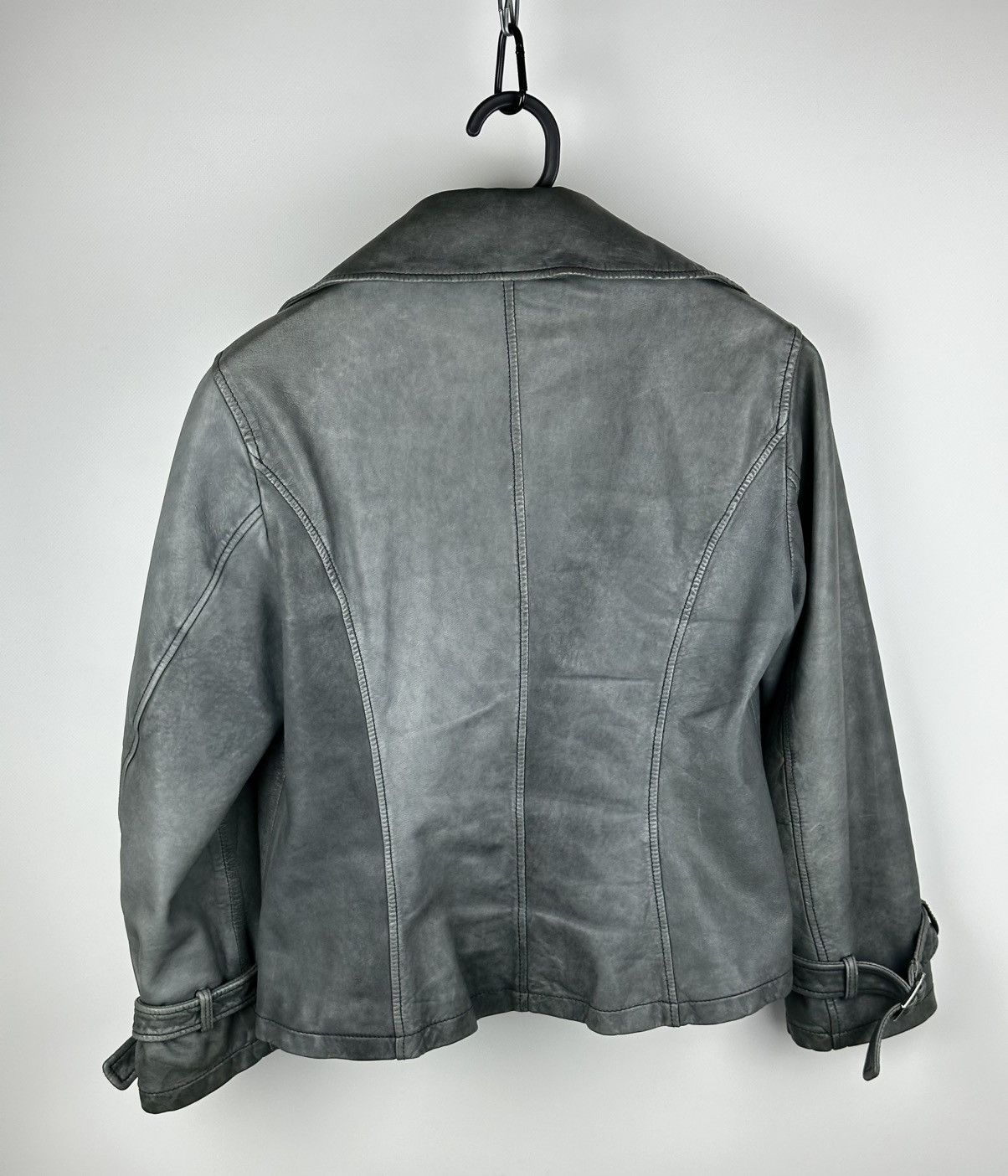Allsaints TOAST real Butter soft LEATHER JACKET Elephant fitted uk 10 Size S / US 4 / IT 40 - 3 Thumbnail