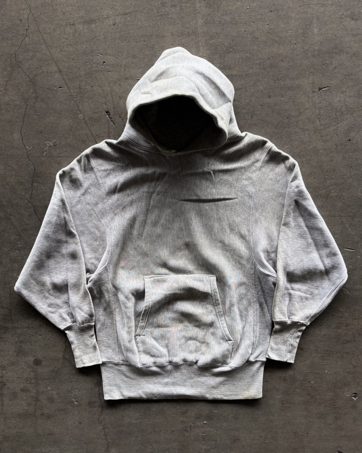Champion 70s Champions Reverse Weave Distressed Grey Hoodie Size US M / EU 48-50 / 2 - 1 Thumbnail