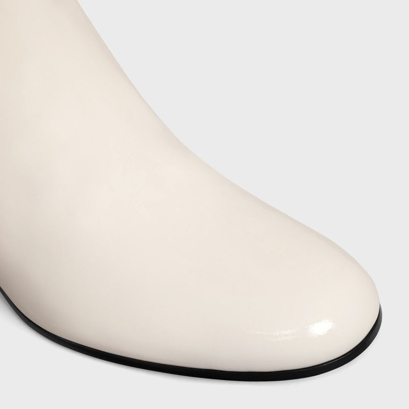 Celine o1bcso1str1225 360454582C Triomphe Hi Boots in White Cotton Size US 8 / IT 38 - 4 Thumbnail